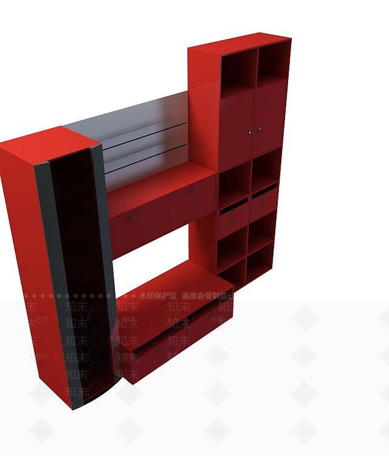 现代衣柜3D模型下载【ID:1199580067】