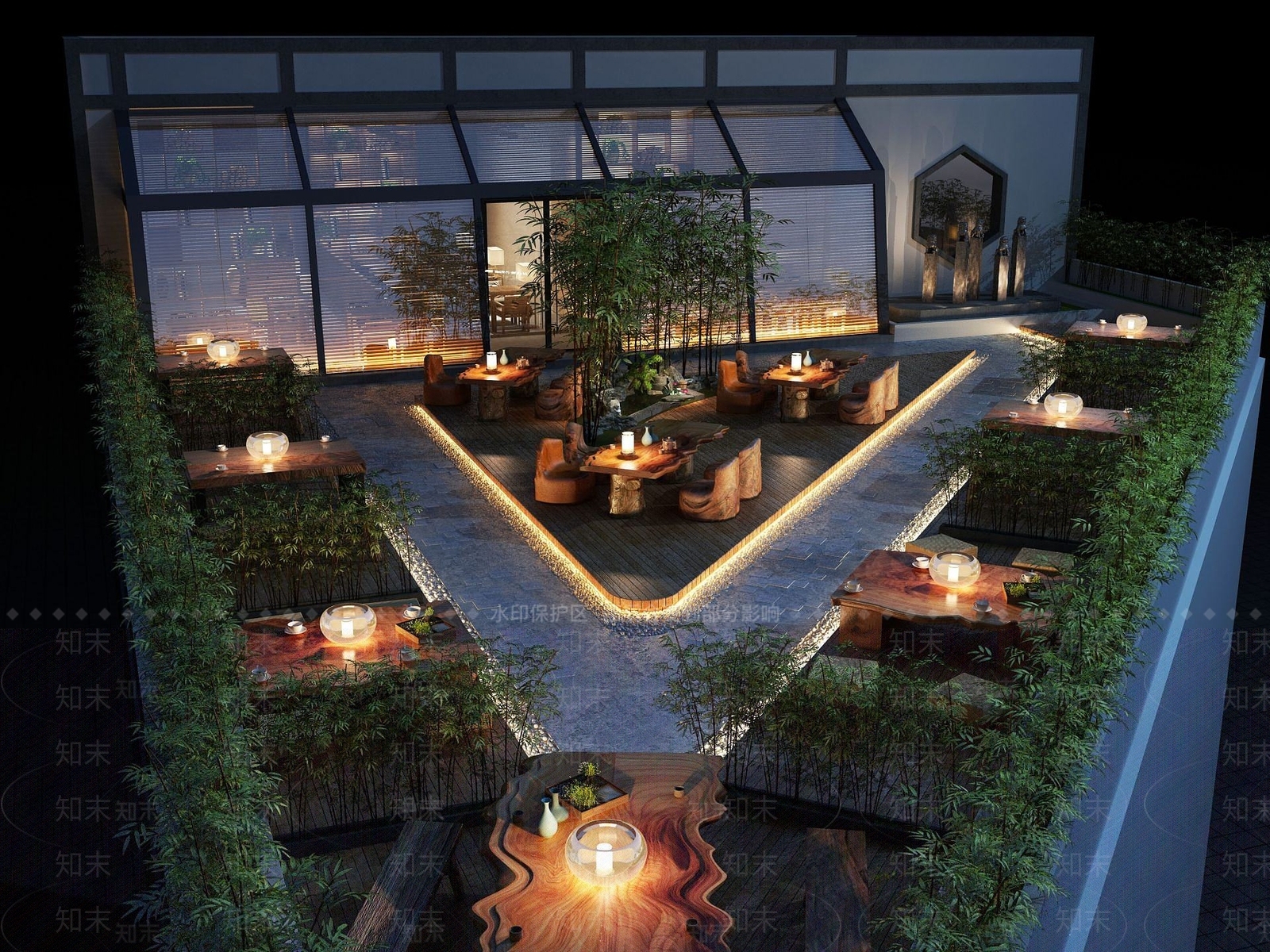 现代建筑屋顶阳台3D模型下载【ID:1190926621】