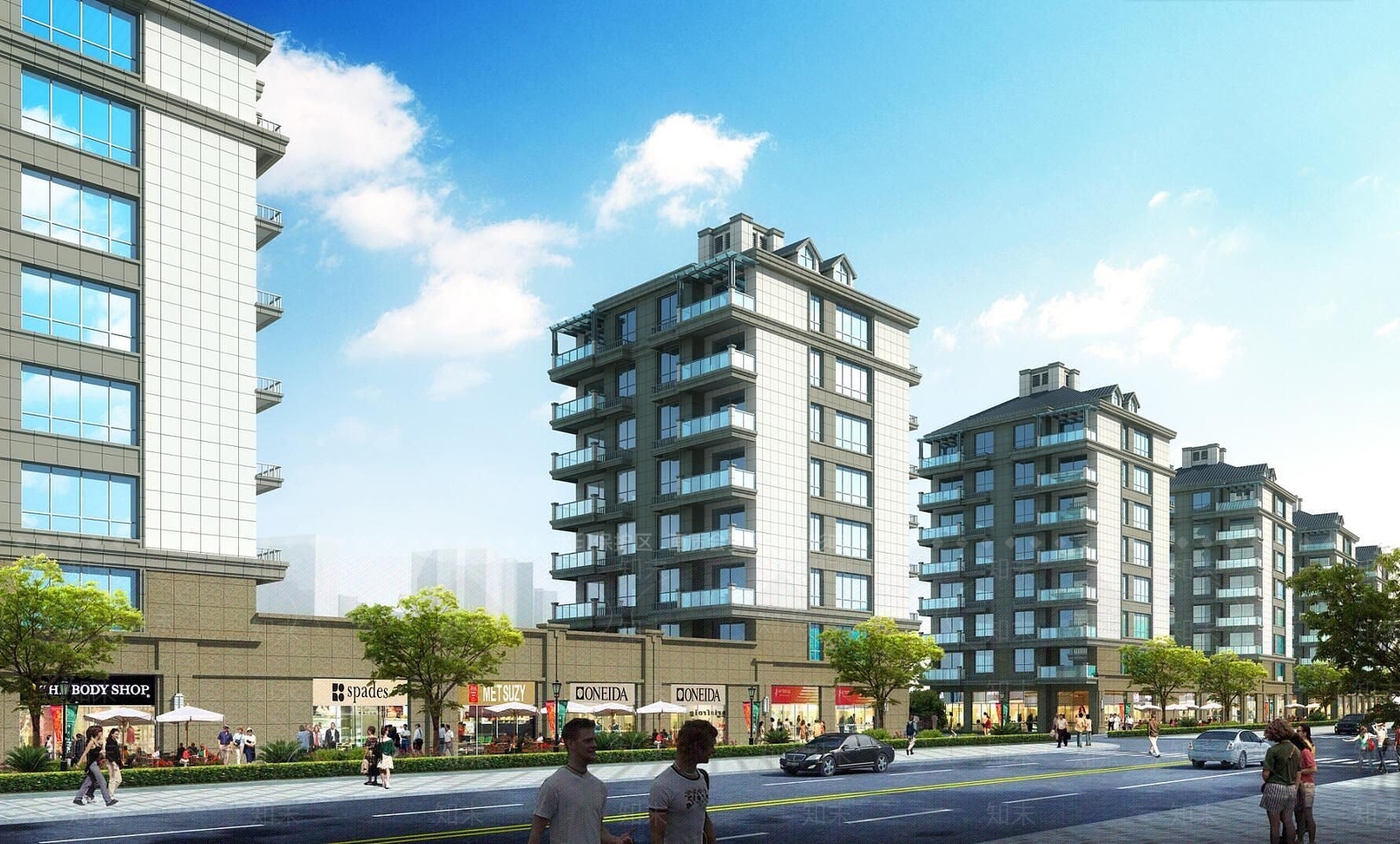 现代商住楼3D模型下载【ID:1190927805】