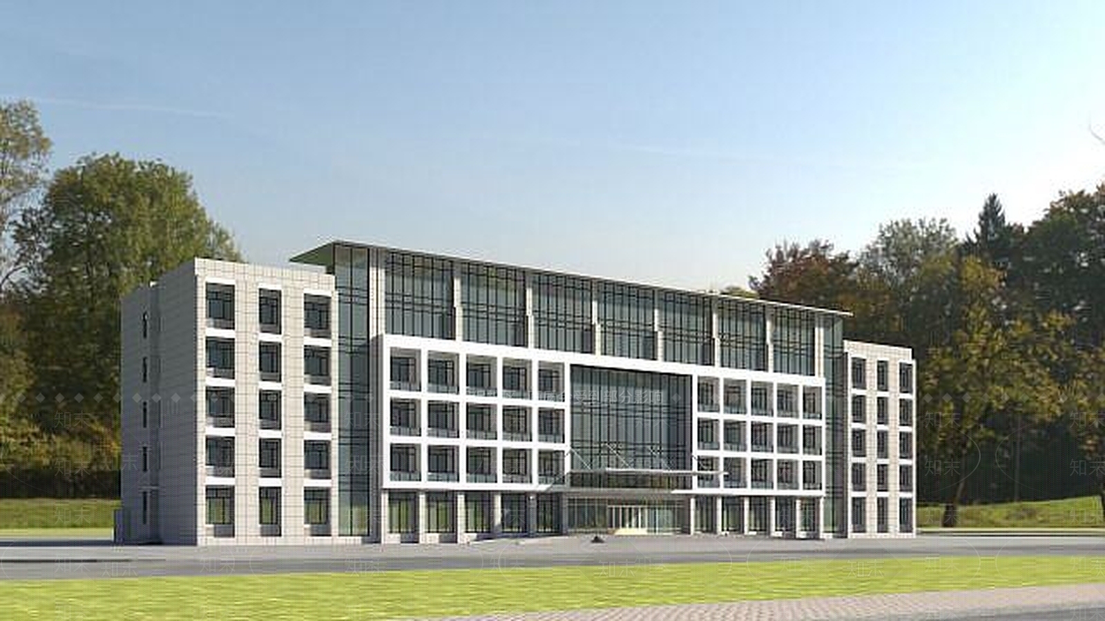 现代办公楼3D模型下载【ID:1190931803】