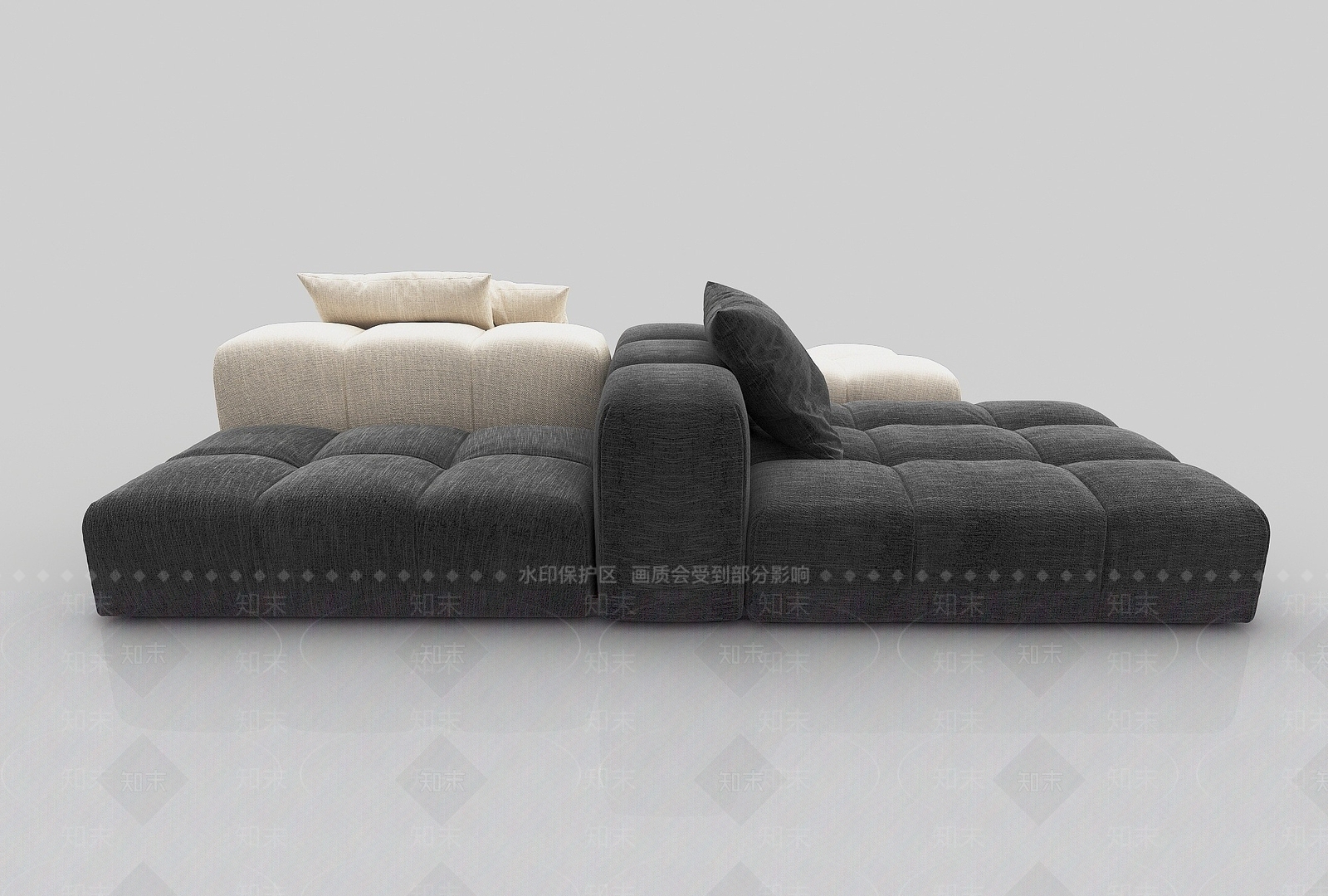 现代双人沙发3D模型下载【ID:1190933575】