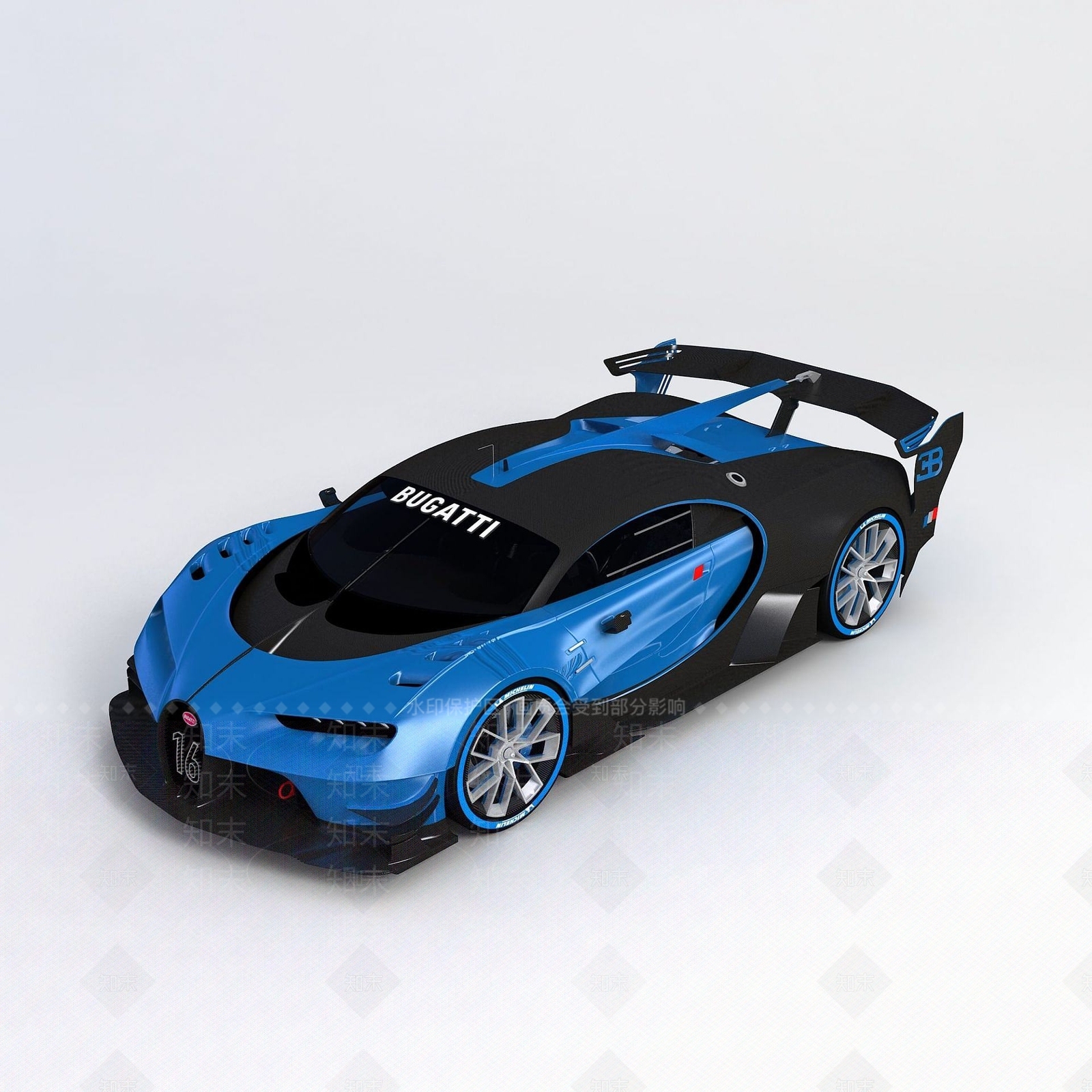 现代布加迪2015年概念赛车3D模型下载【ID:1190934647】