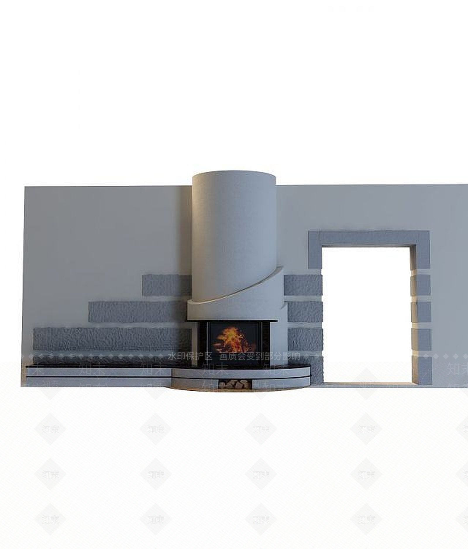 现代壁炉3D模型下载【ID:1190934780】