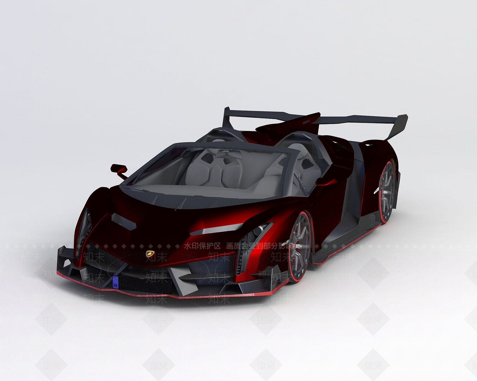 现代兰博基尼2014款跑车3D模型下载【ID:1190934929】