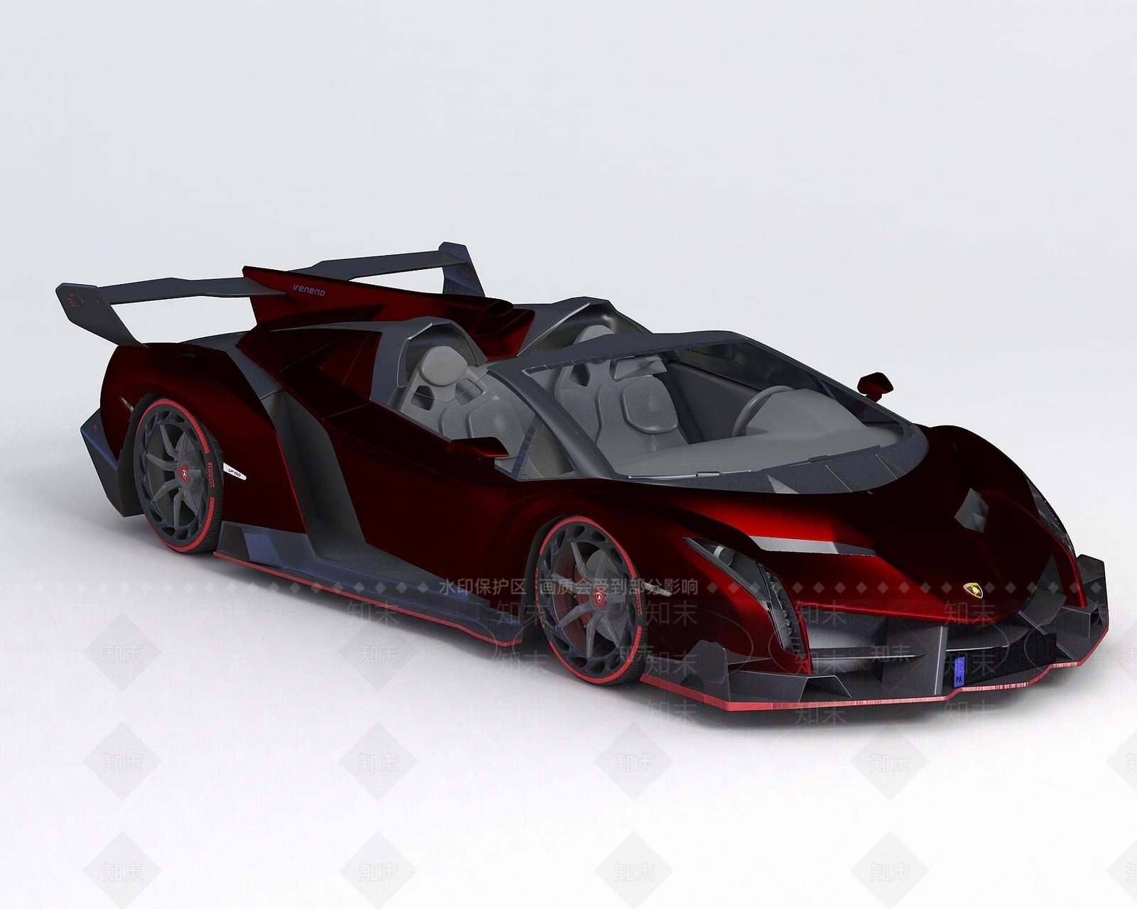 现代兰博基尼2014款跑车3D模型下载【ID:1190934929】