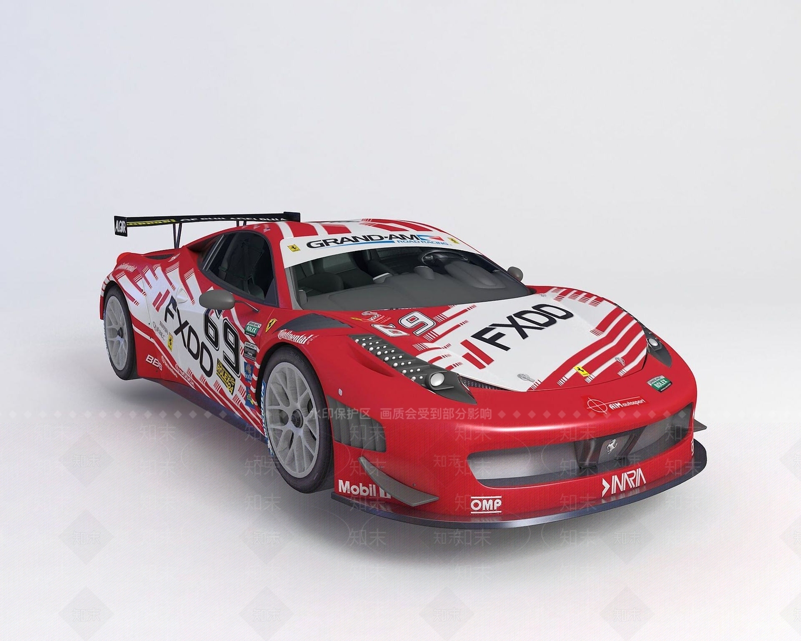 现代法拉利赛车GT3跑车3D模型下载【ID:1190935002】