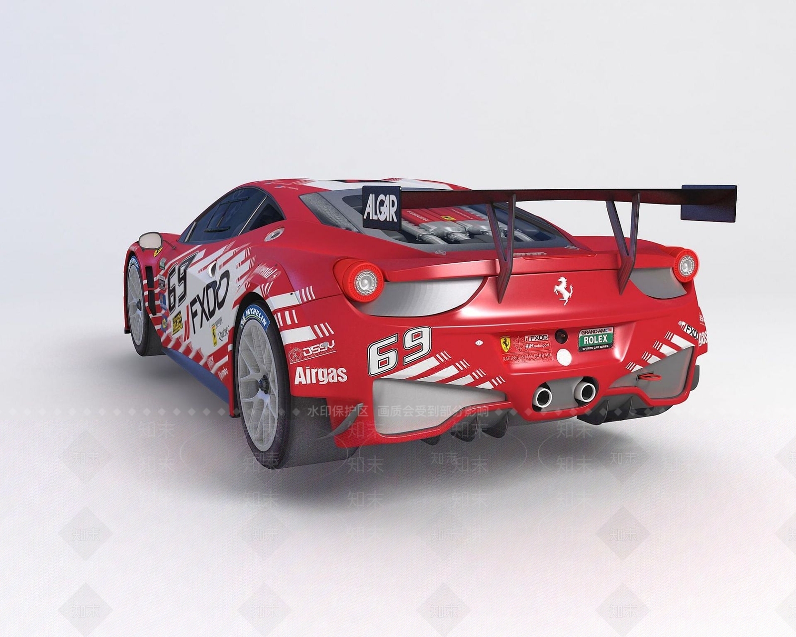 现代法拉利赛车GT3跑车3D模型下载【ID:1190935002】