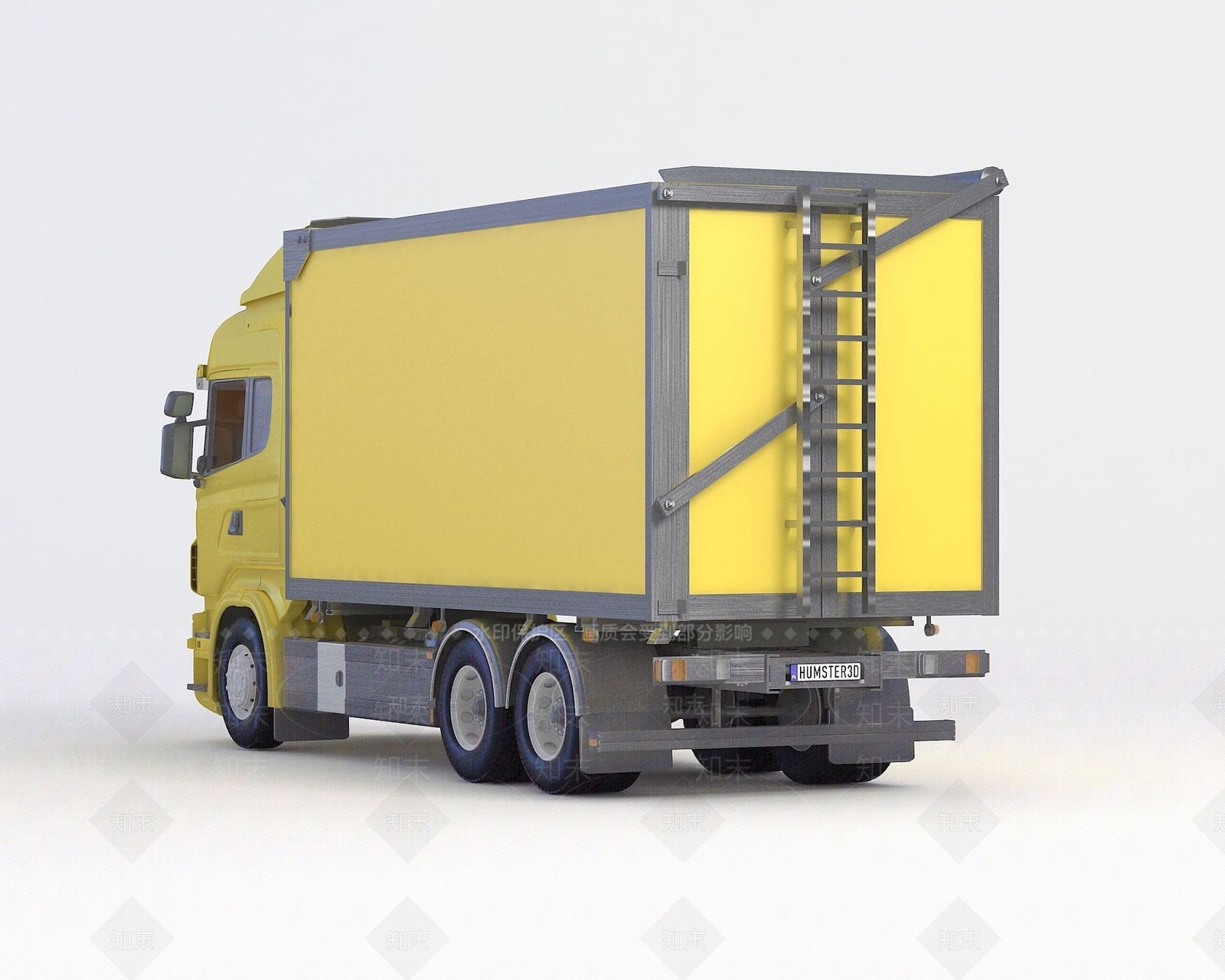 现代﻿方形卡车3D模型下载【ID:1190935932】