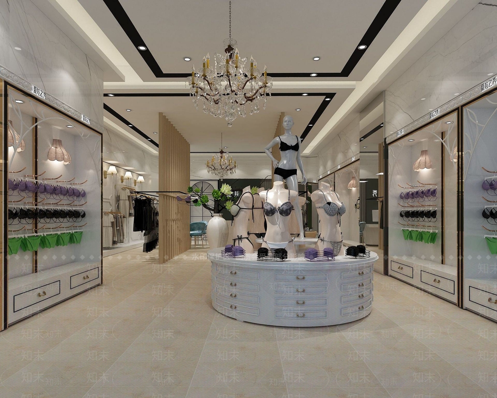 现代商场内衣店3D模型下载【ID:1190937899】