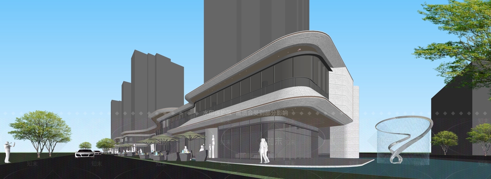 现代其他商业建筑SU模型下载【ID:1190938275】