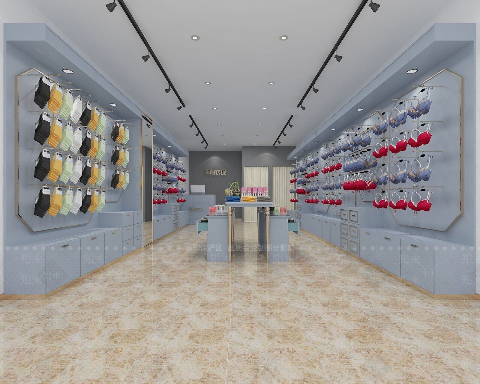 现代简约内衣服装店3D模型下载【ID:1190939700】
