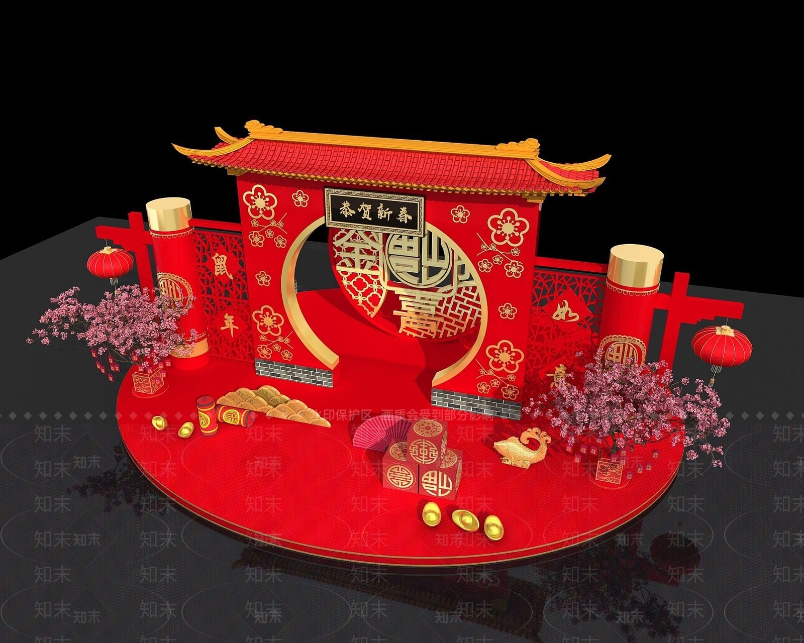 现代鼠年商展3D模型下载【ID:1190942216】