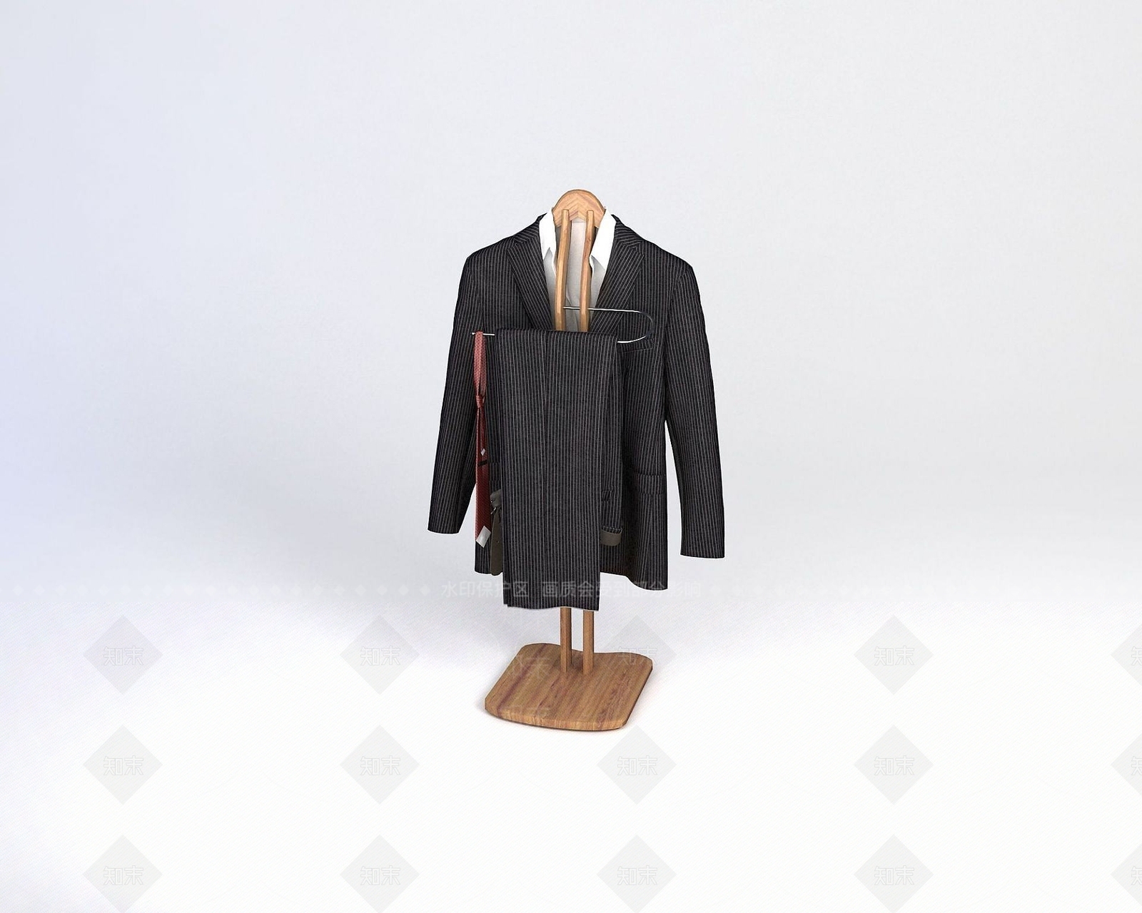 现代衣服挂3D模型下载【ID:1190943258】