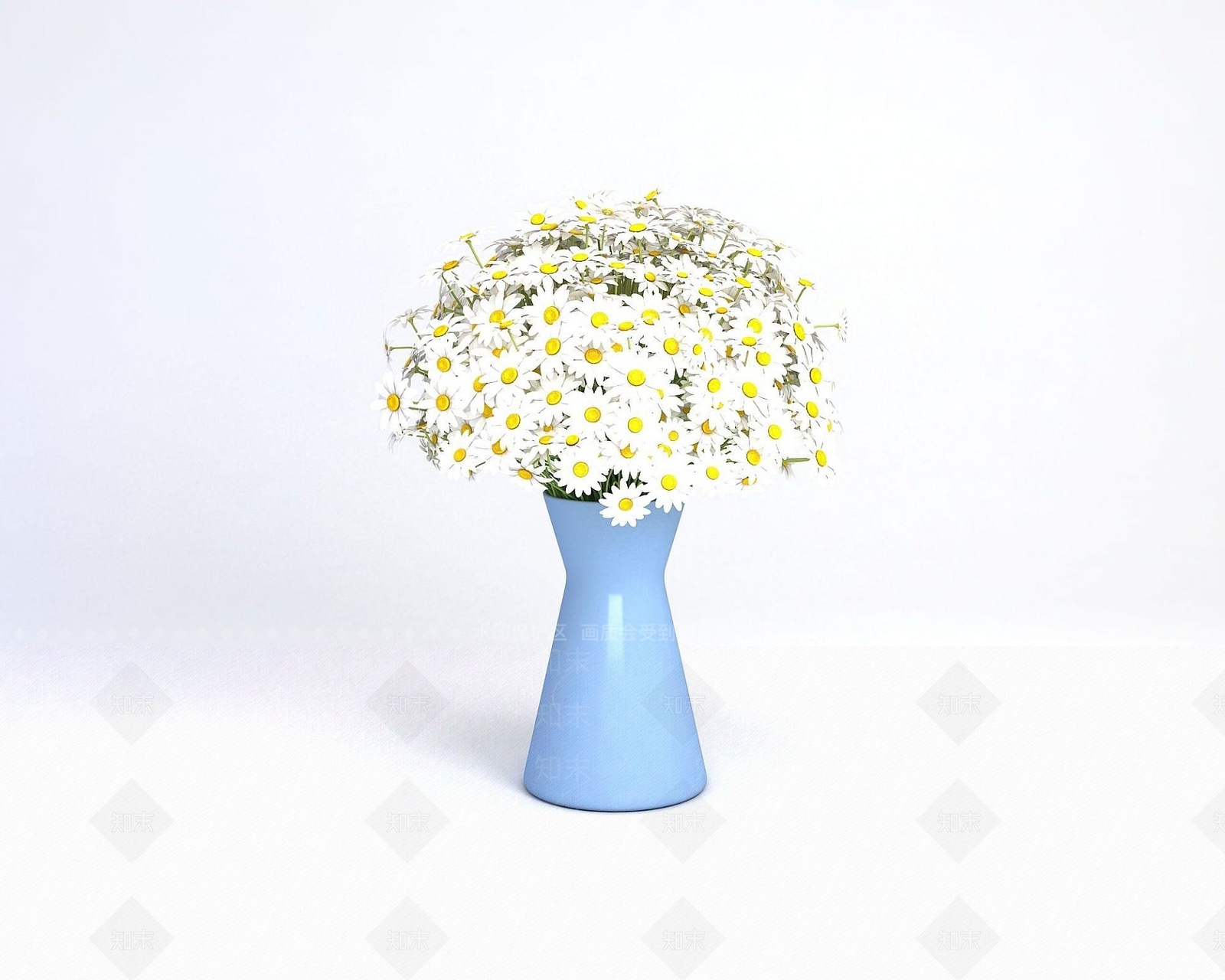 现代花卉装饰品3D模型下载【ID:1190944374】