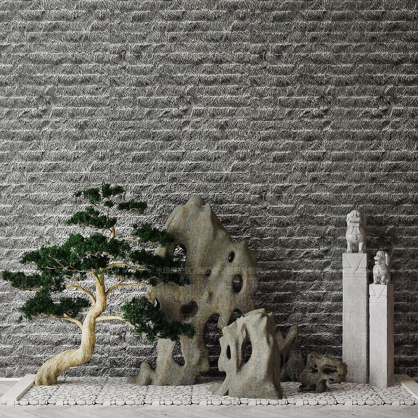 现代园林景观3D模型下载【ID:1190944519】