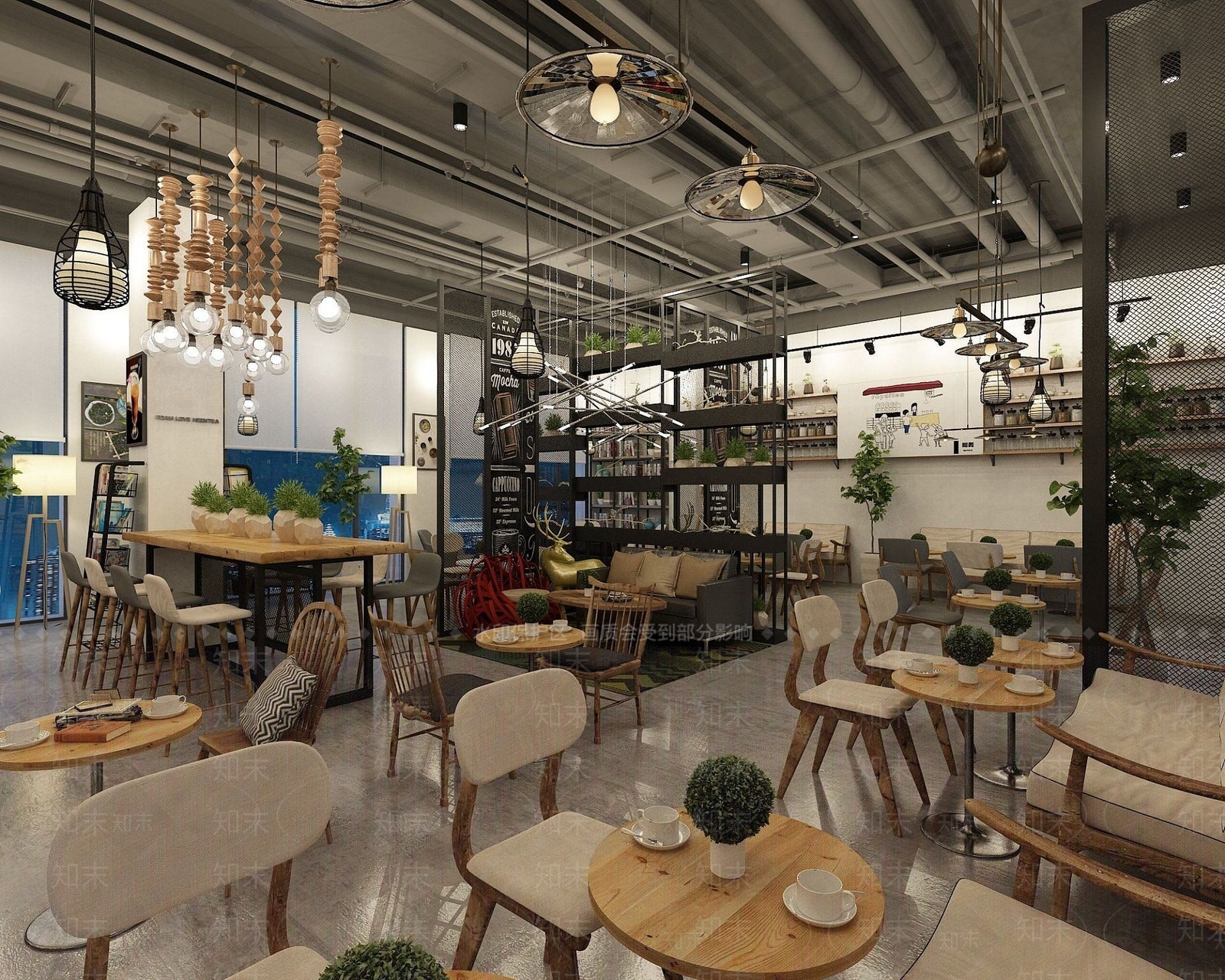 现代奶茶甜品店3D模型下载【ID:1190944720】