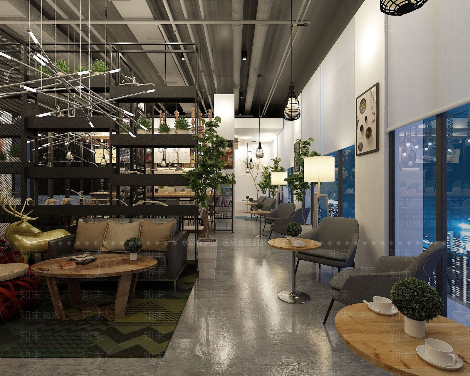 现代奶茶甜品店3D模型下载【ID:1190944720】