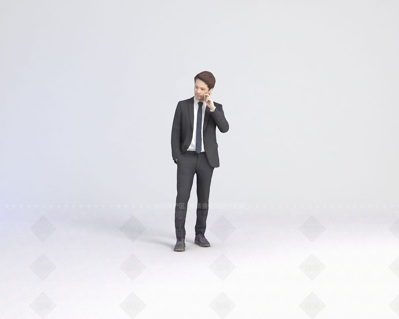 现代服装商务男模特3D模型下载【ID:1190944767】