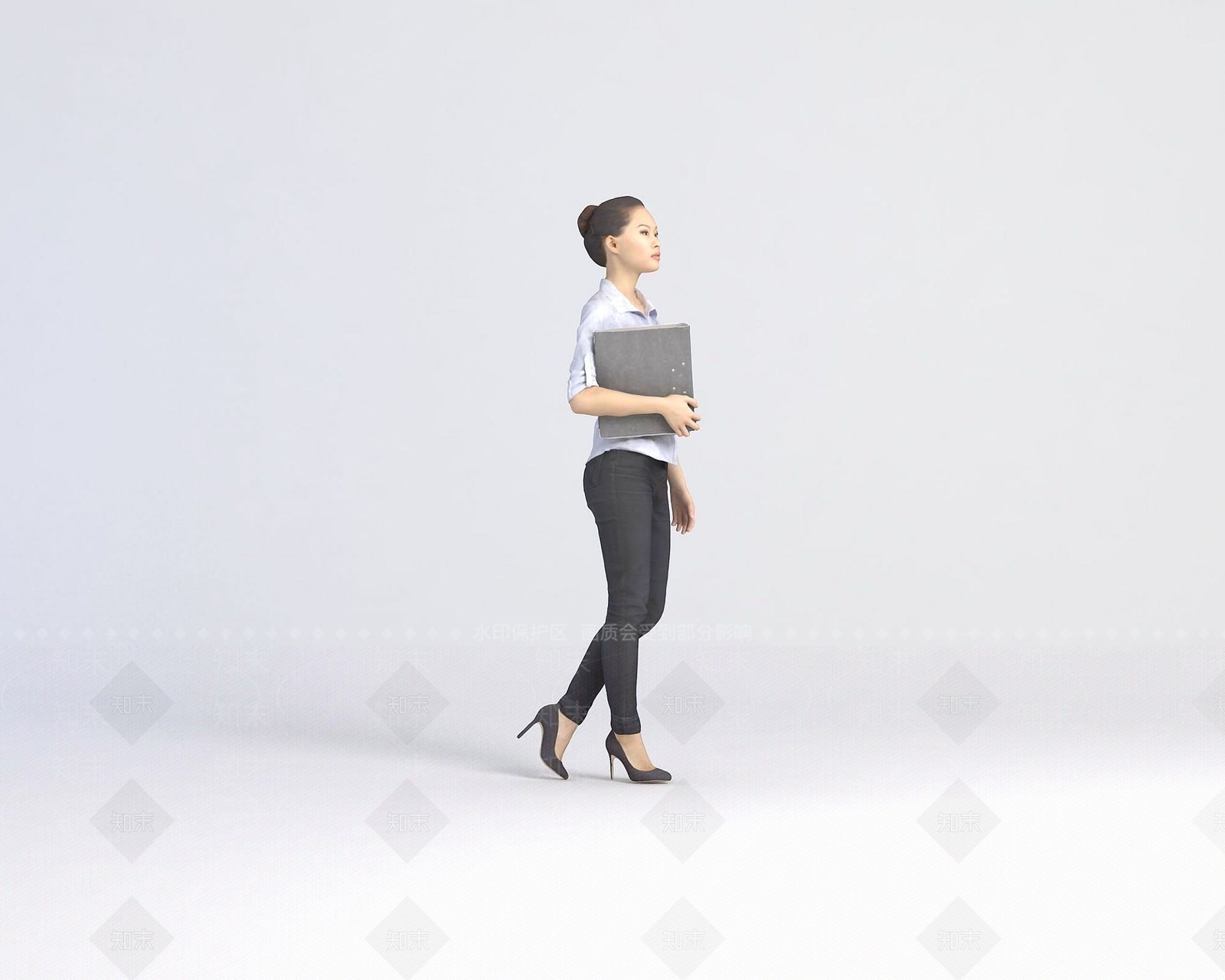 现代模特人物3D模型下载【ID:1190944855】