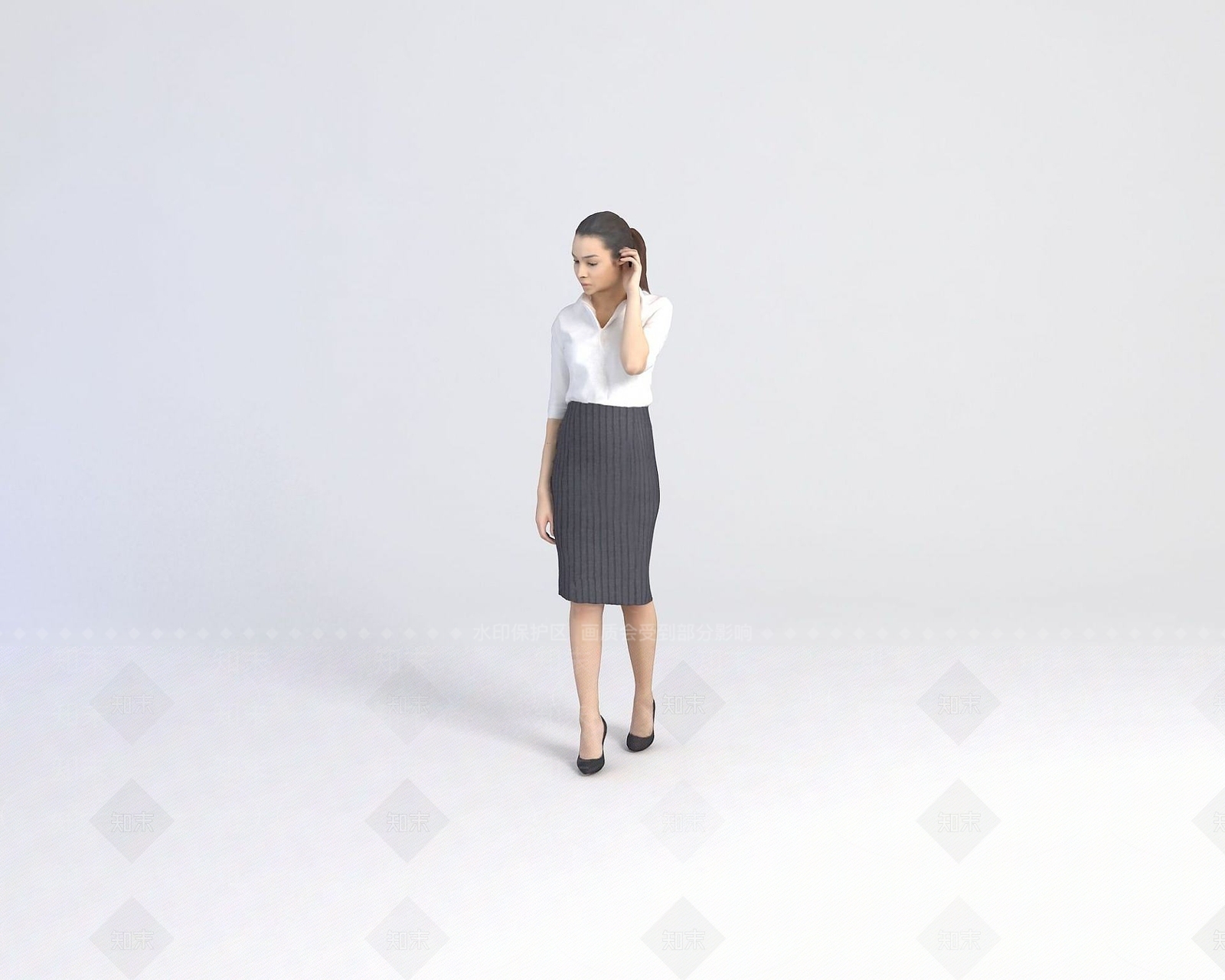 现代模特3D模型下载【ID:1190944828】