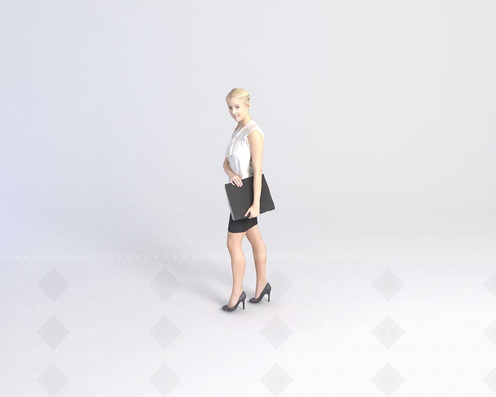 现代模特人物3D模型下载【ID:1190944920】