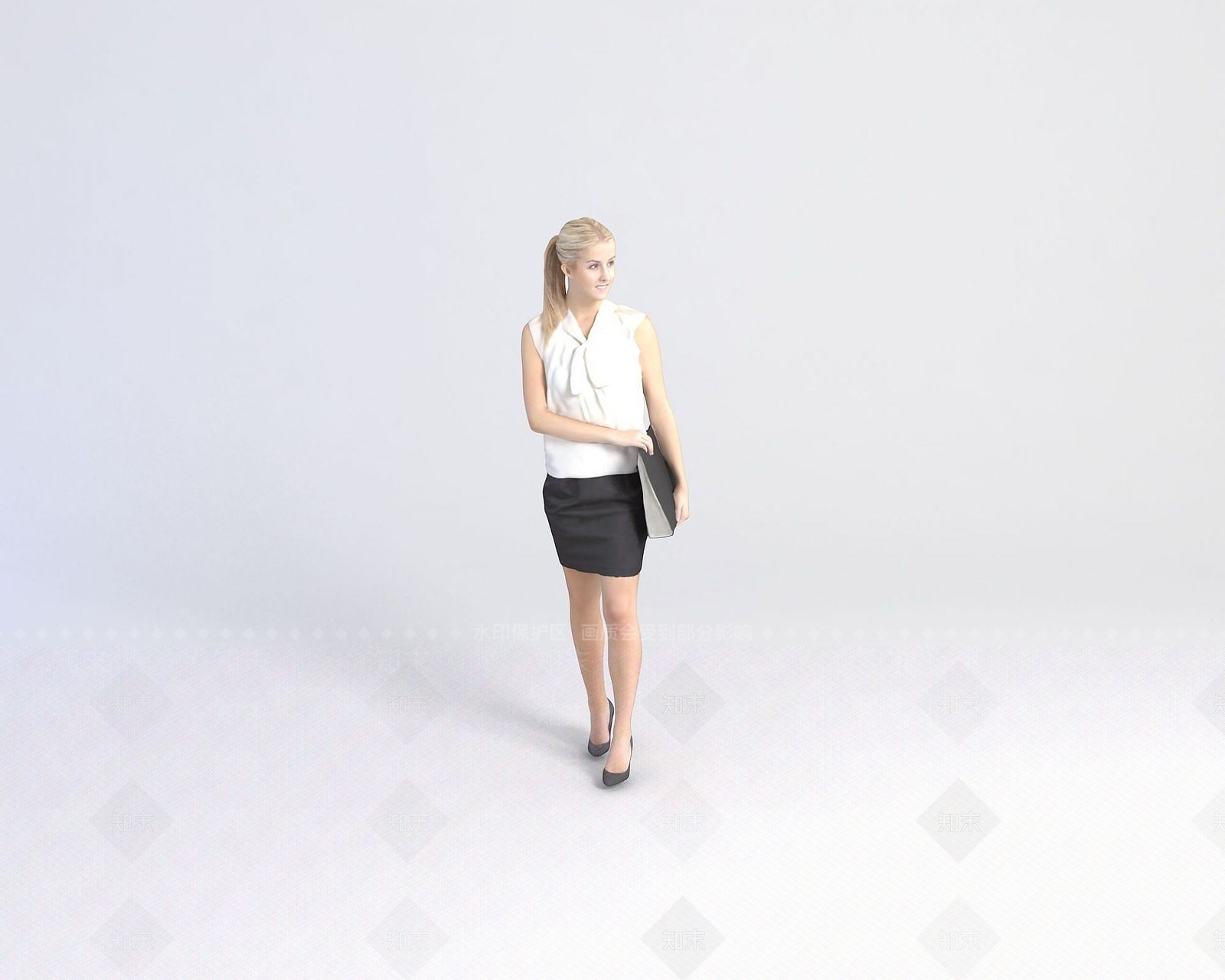 现代模特人物3D模型下载【ID:1190944920】