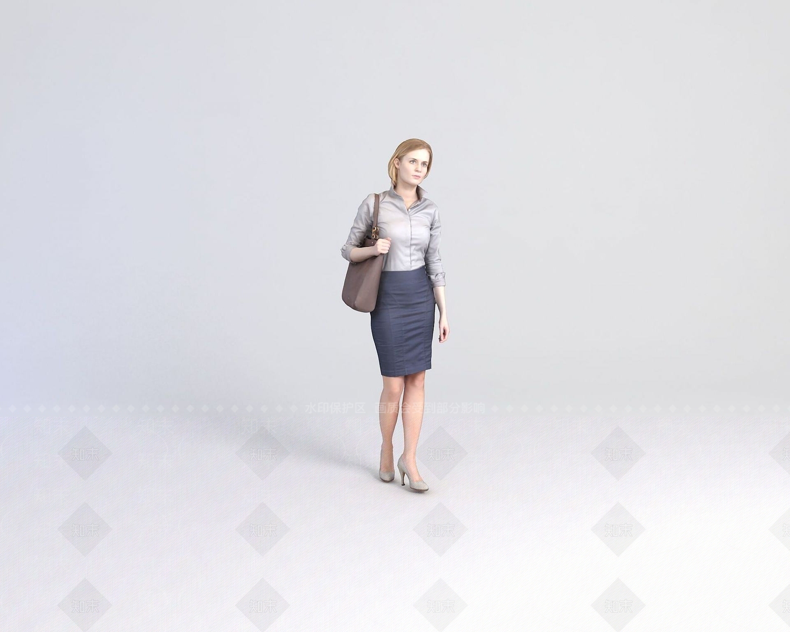 现代模特人物3D模型下载【ID:1190945081】