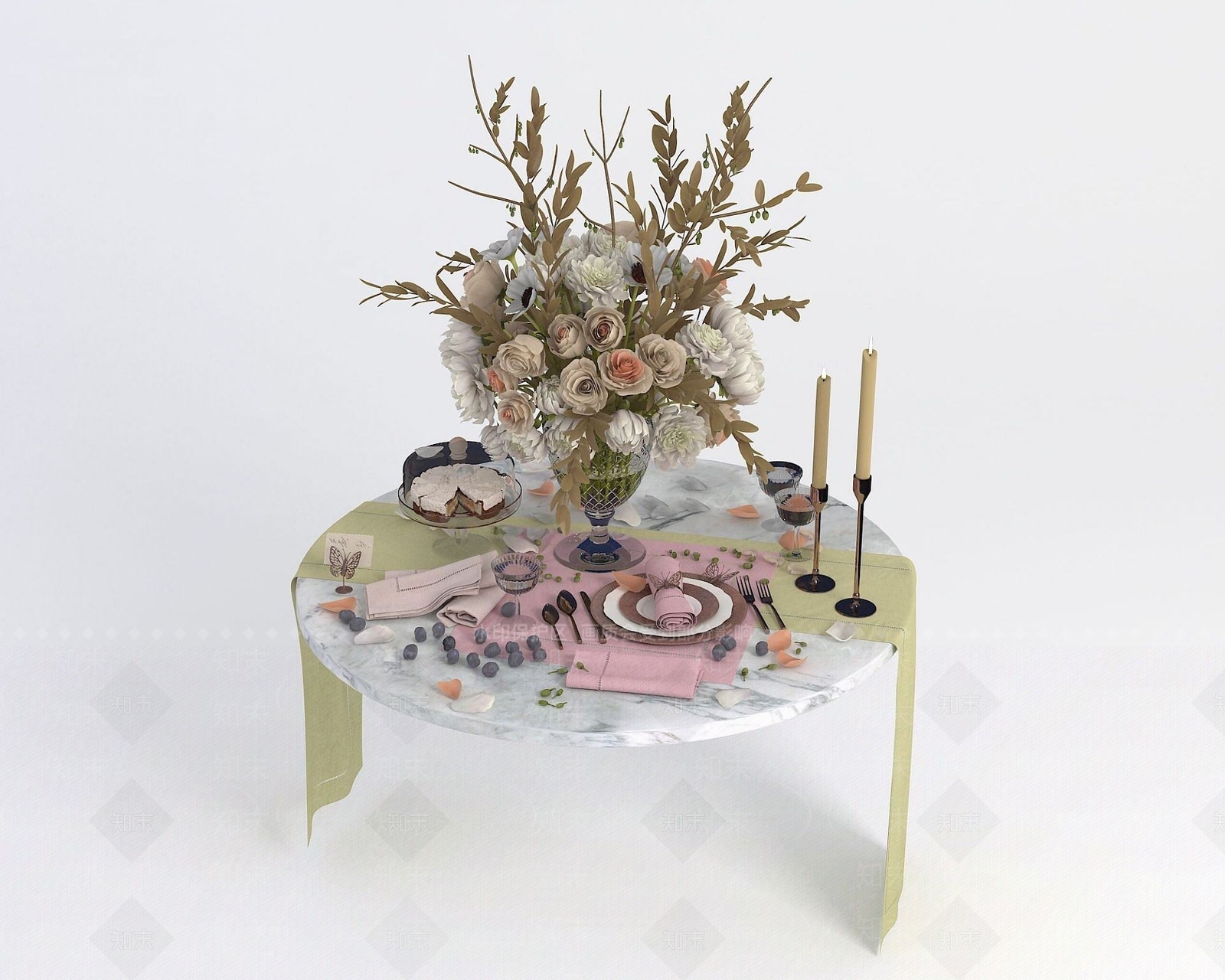 现代装饰花瓶3D模型下载【ID:1190945848】