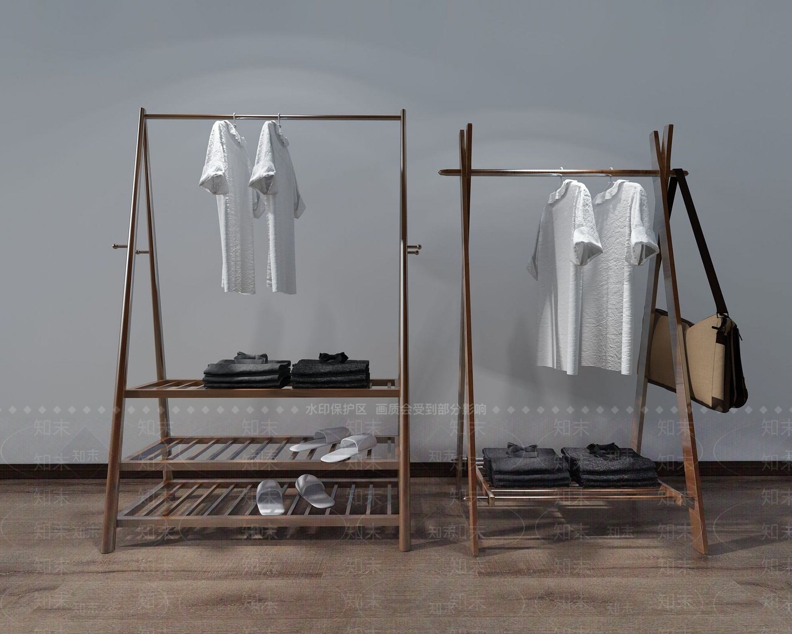 现代服装店衣架3D模型下载【ID:1190946118】