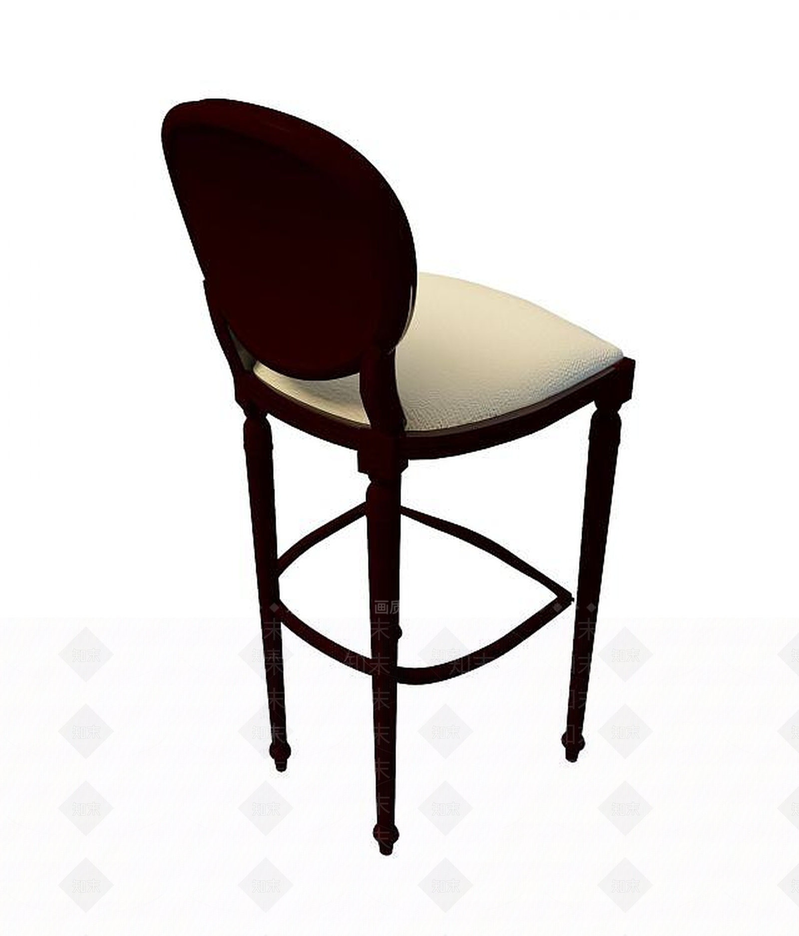 现代实木吧椅3D模型下载【ID:1190946752】