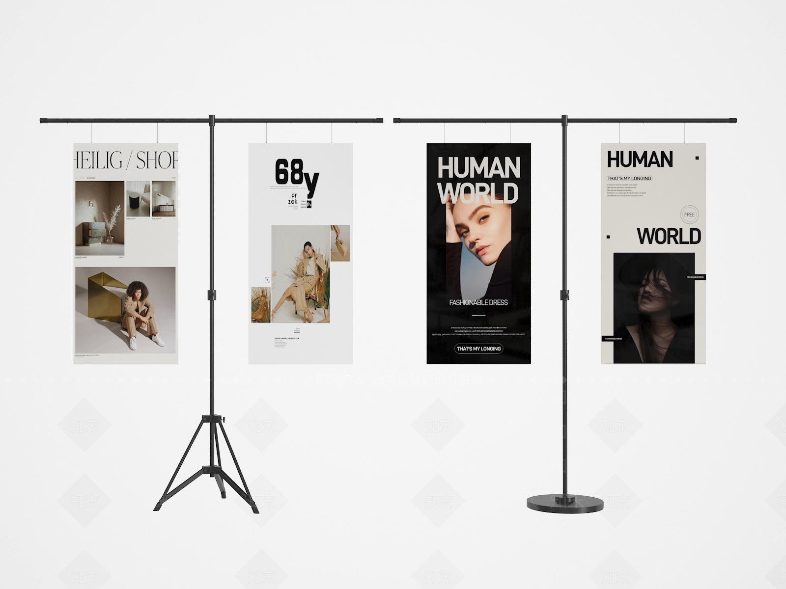 现代广告牌3D模型下载【ID:1190951279】