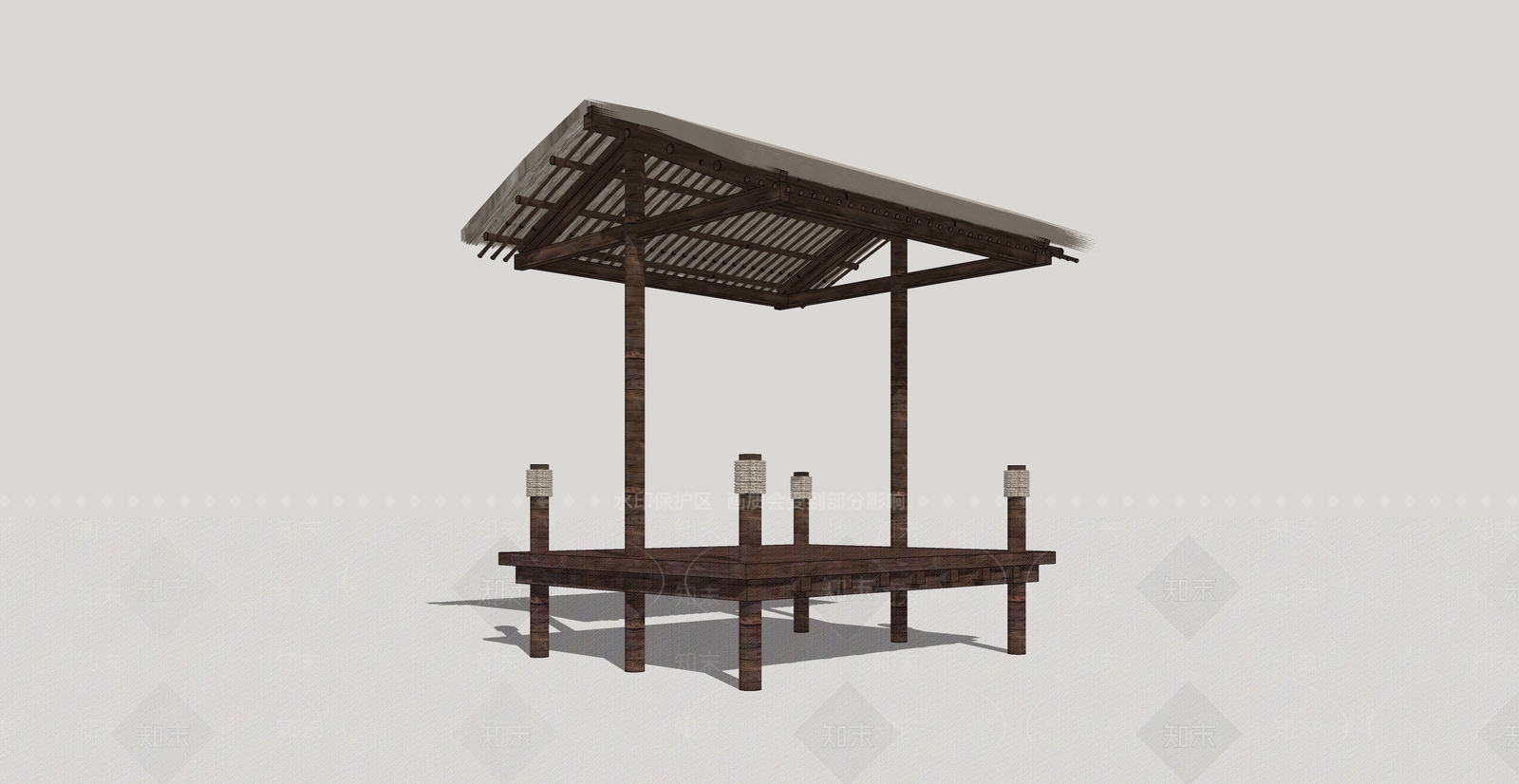 现代亭子SU模型下载【ID:1190952511】