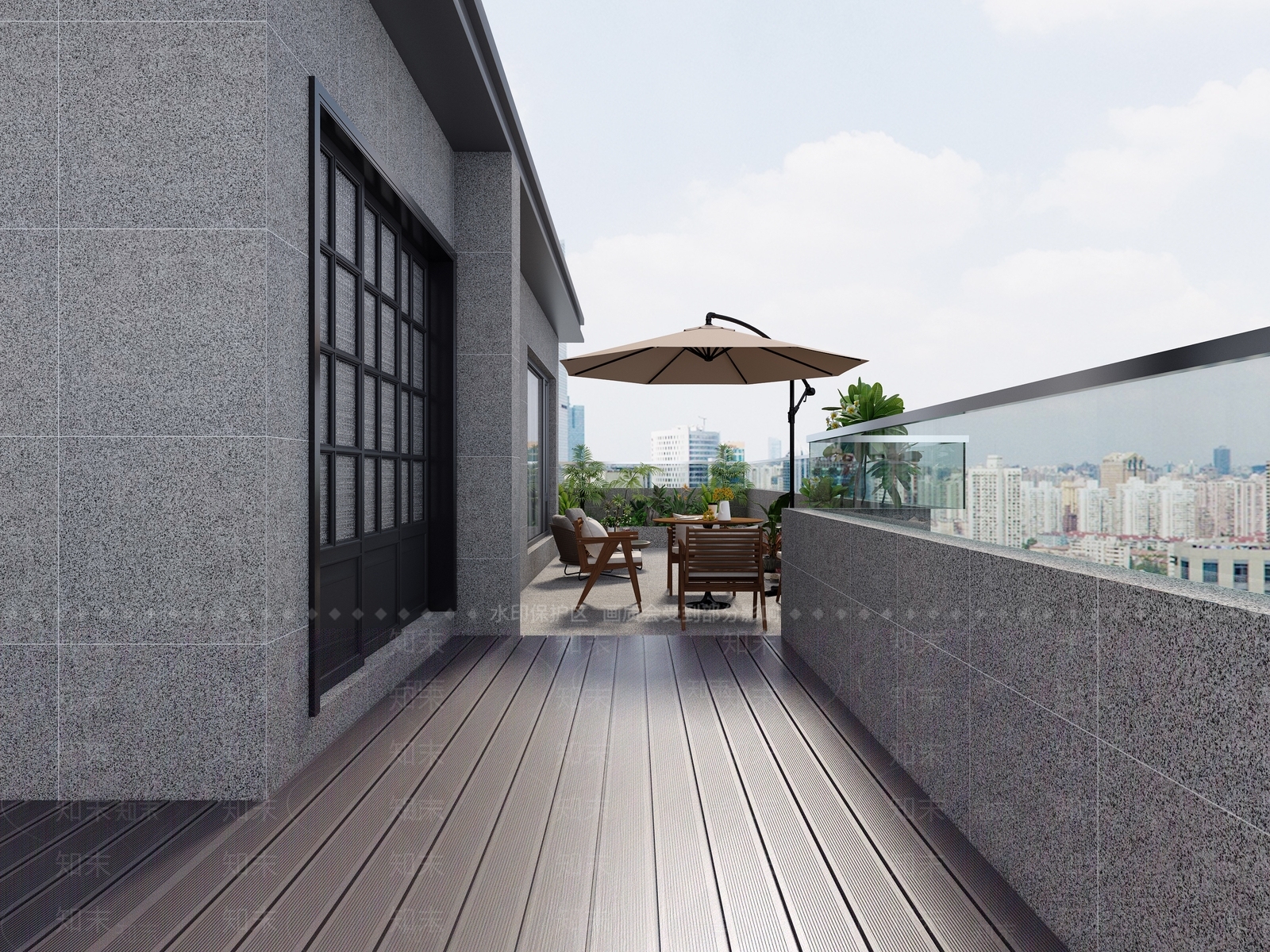 现代阳台3D模型下载【ID:1190952916】