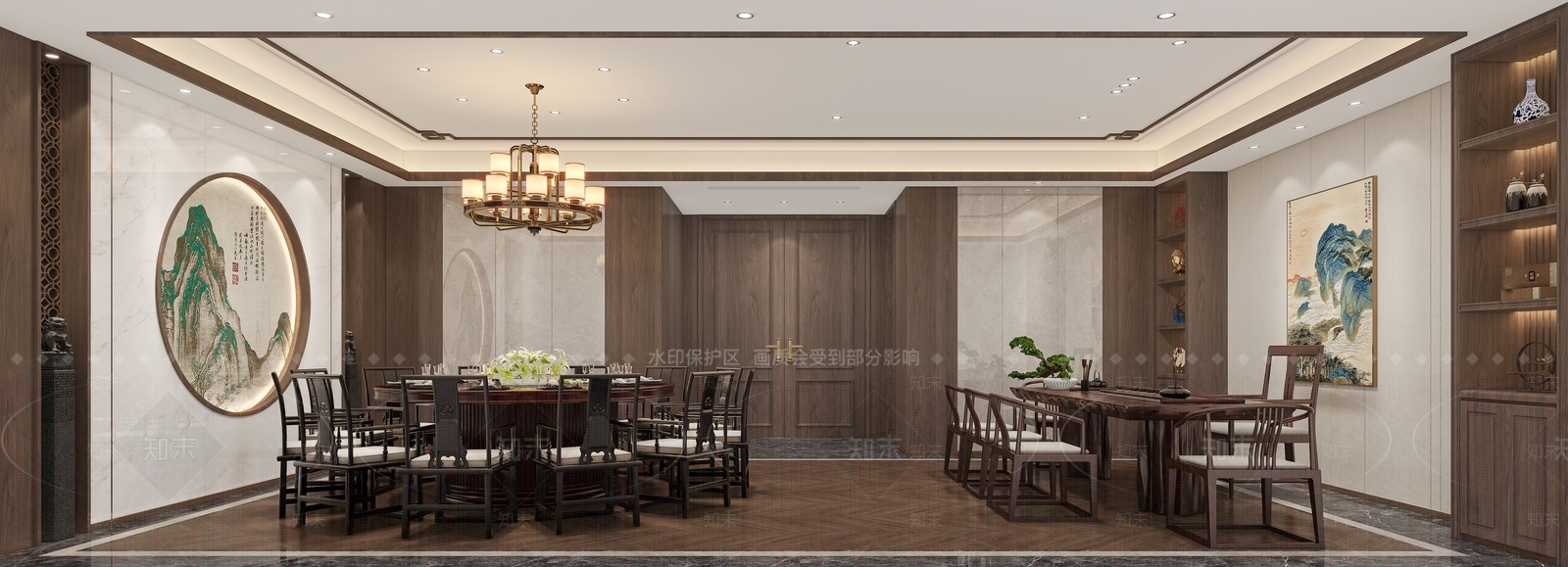 新中式包厢3D模型下载【ID:1190953717】