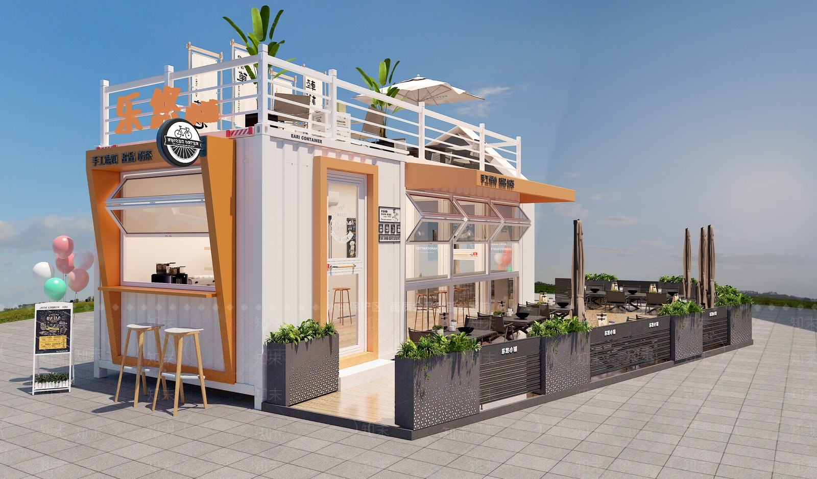 现代快餐店3D模型下载【ID:1190959873】