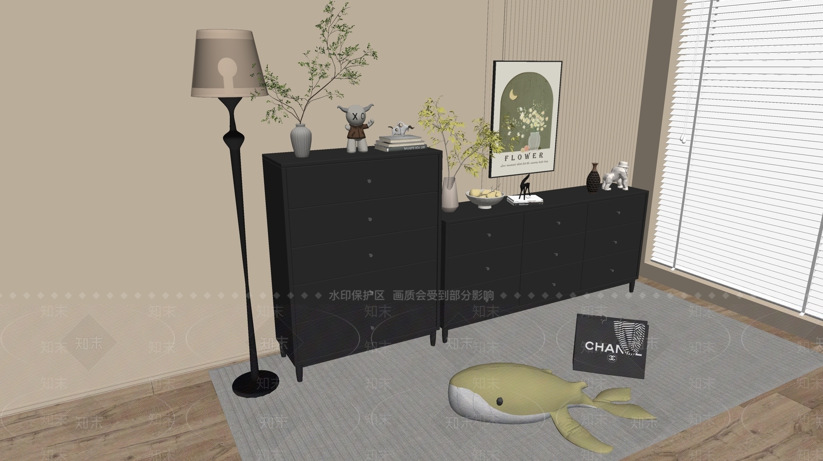 现代斗柜SU模型下载【ID:1190962777】