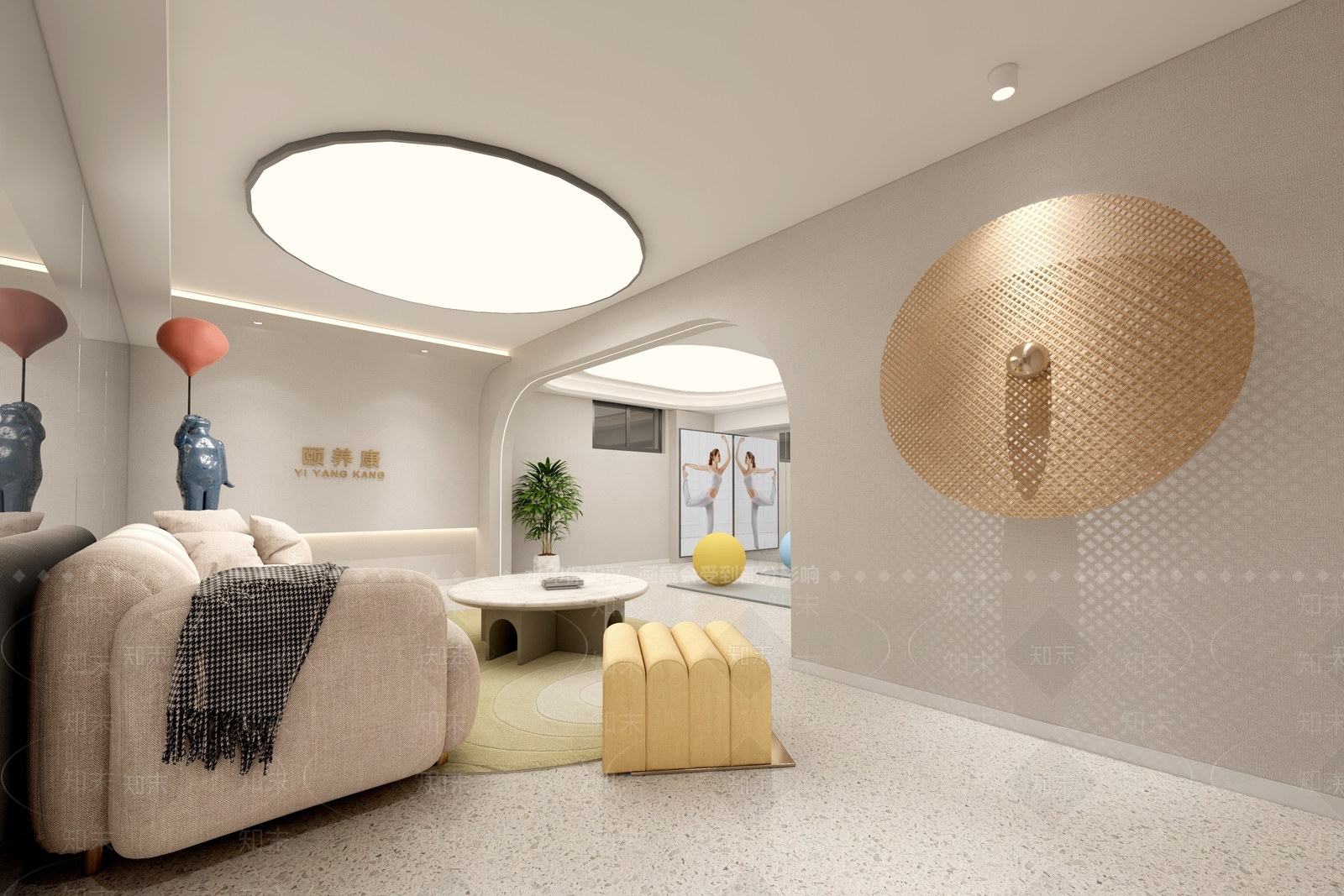 侘寂简约瑜伽室3D模型下载【ID:1190964690】