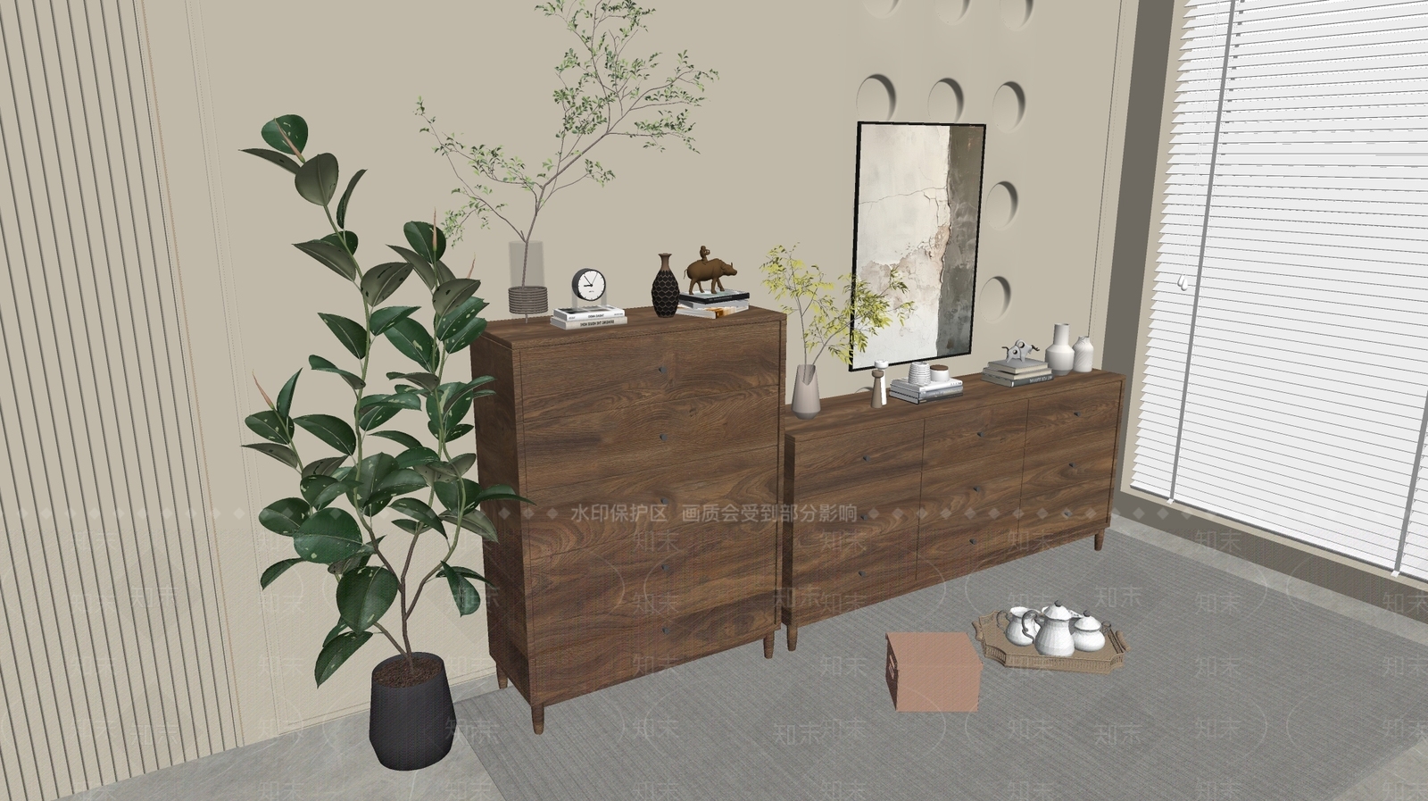 现代斗柜SU模型下载【ID:1190966249】