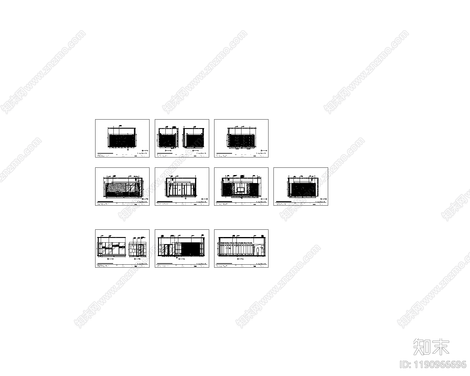 现代会所cad施工图下载【ID:1190966696】