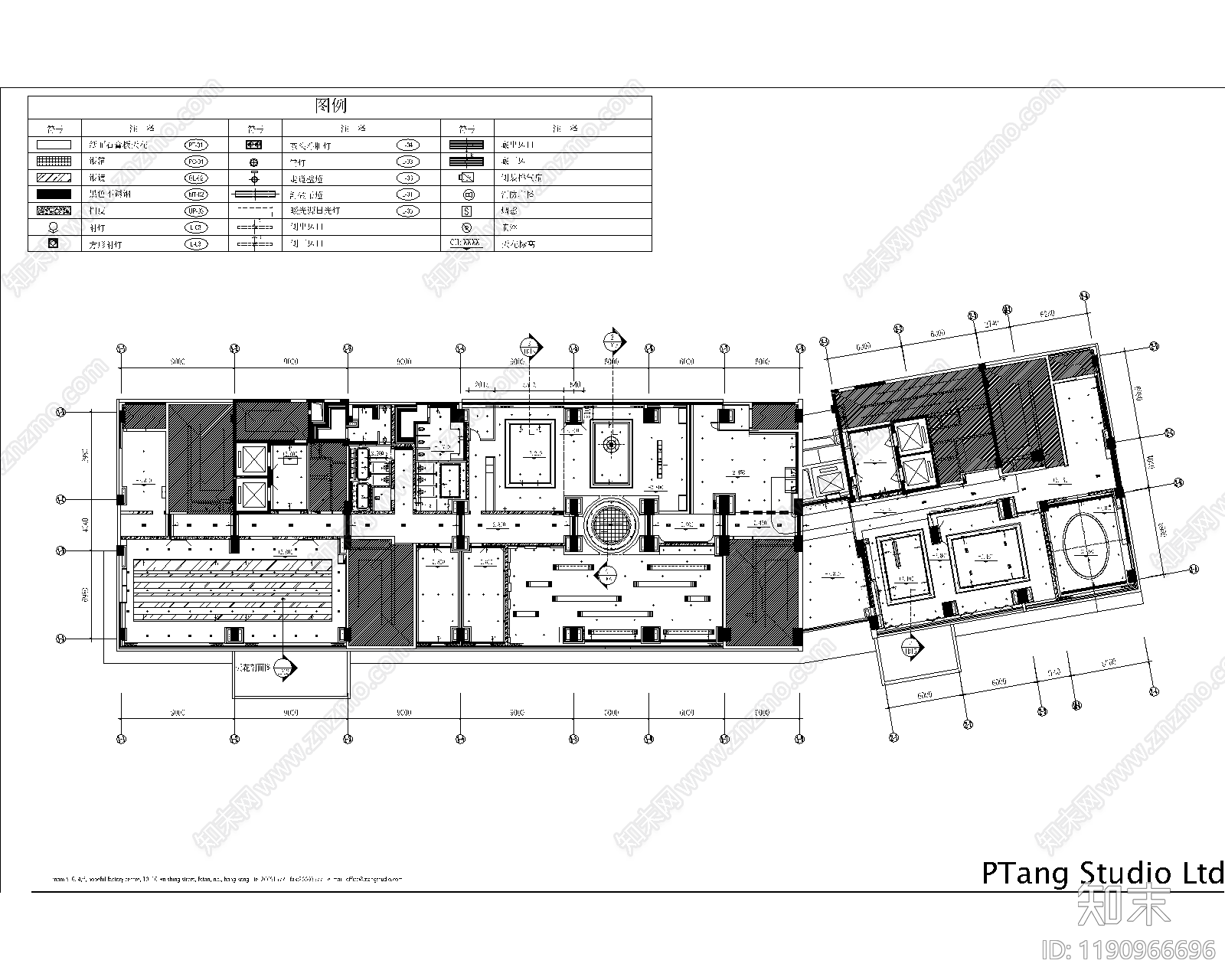 现代会所cad施工图下载【ID:1190966696】