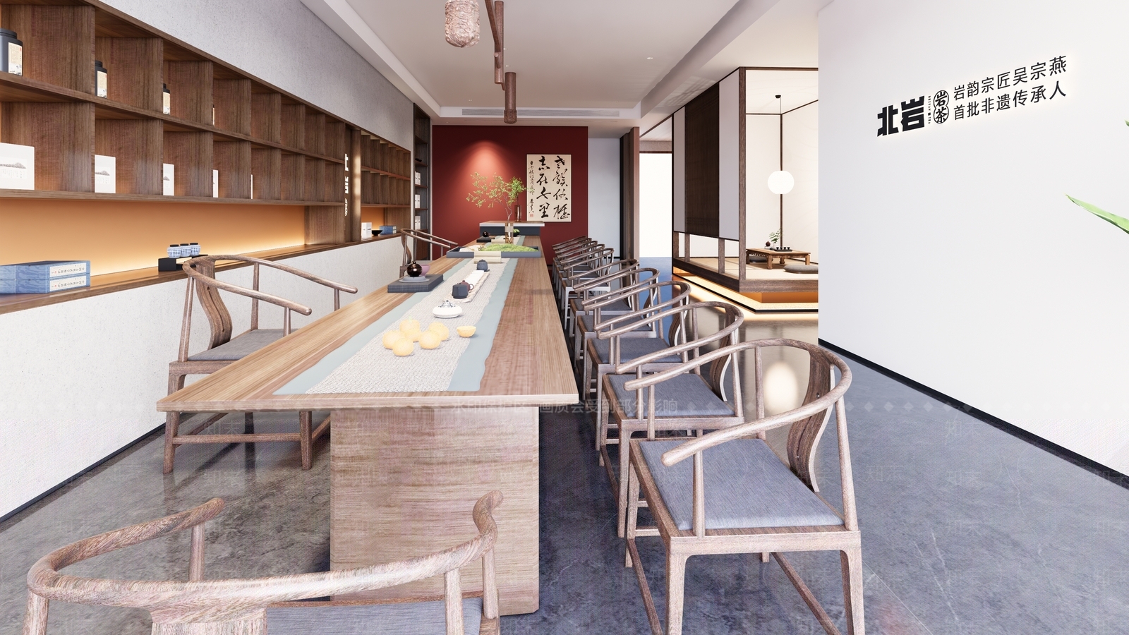 现代新中式茶室SU模型下载【ID:1190969347】