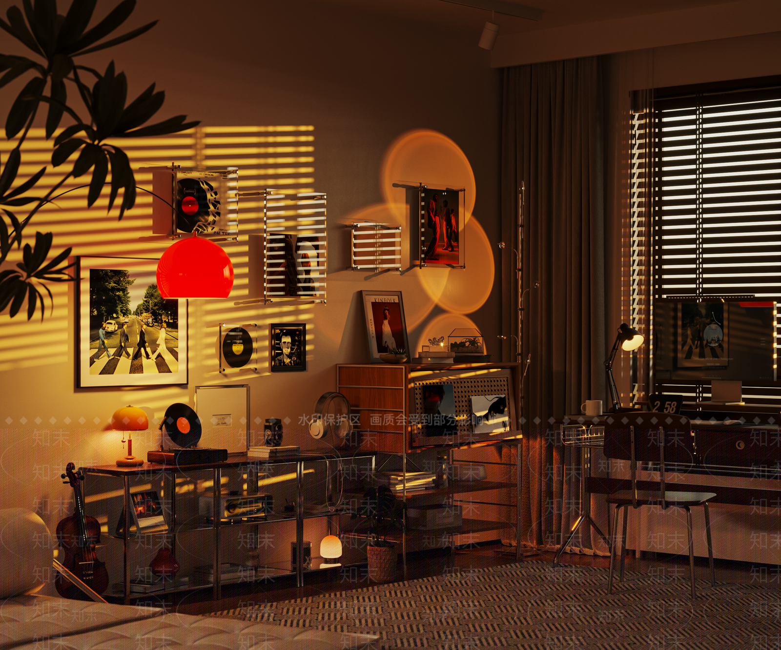 中古现代书房3D模型下载【ID:1190970407】