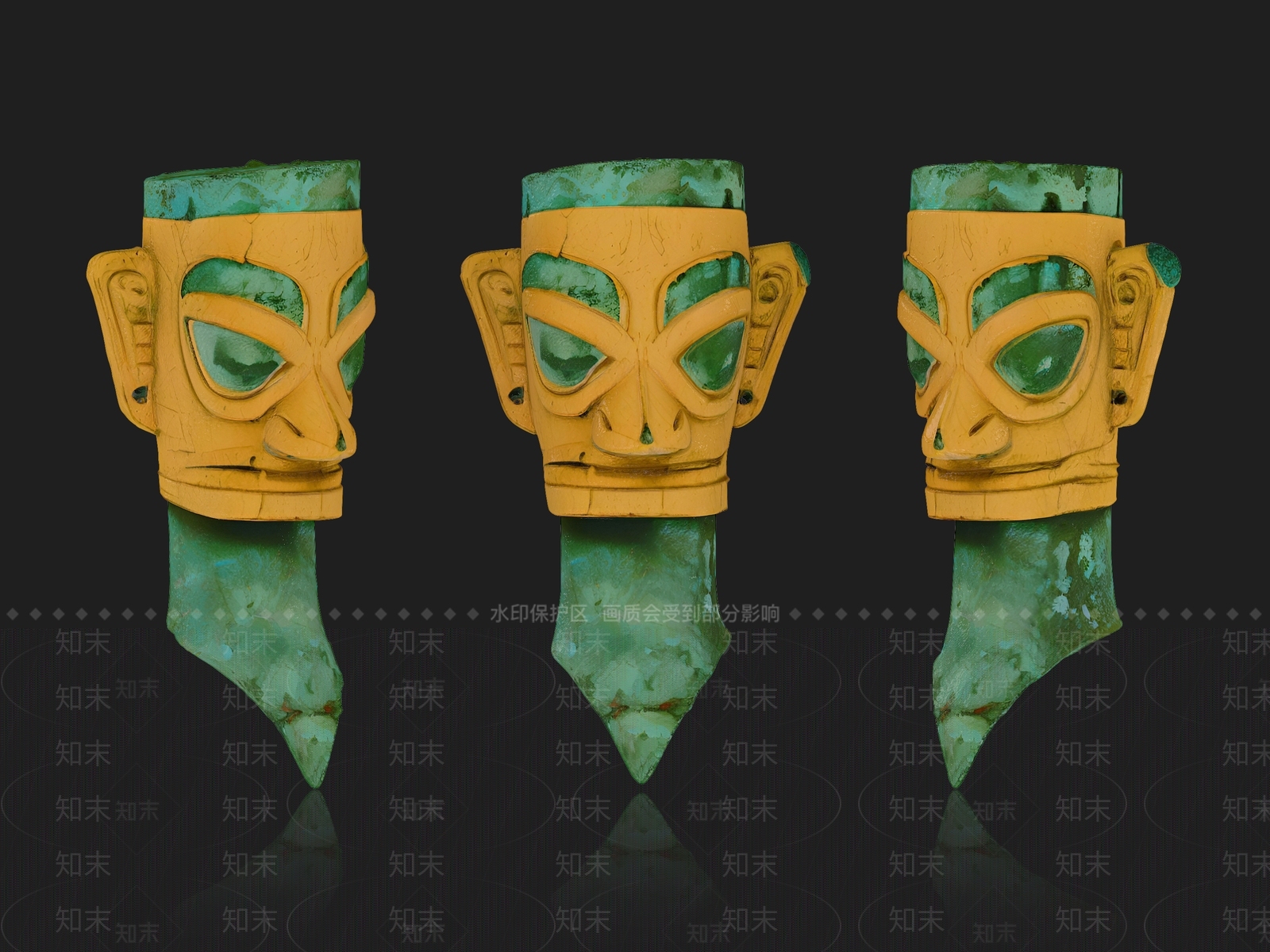 中式挂件3D模型下载【ID:1190971344】