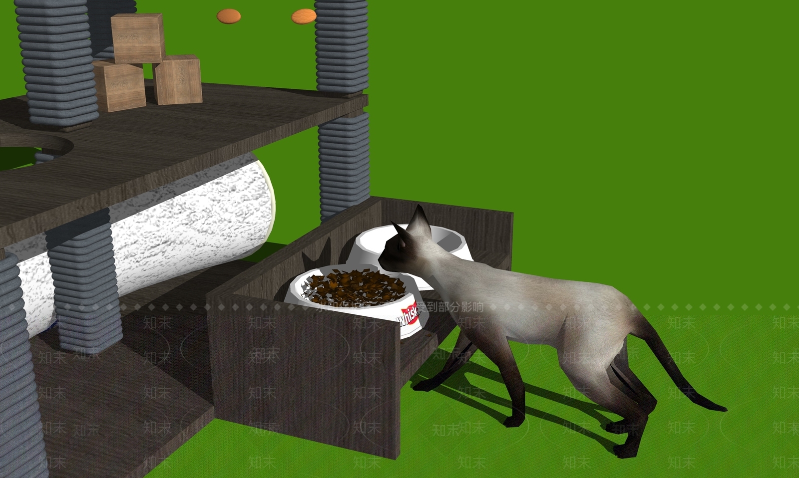 猫爬架SU模型下载【ID:1190973459】