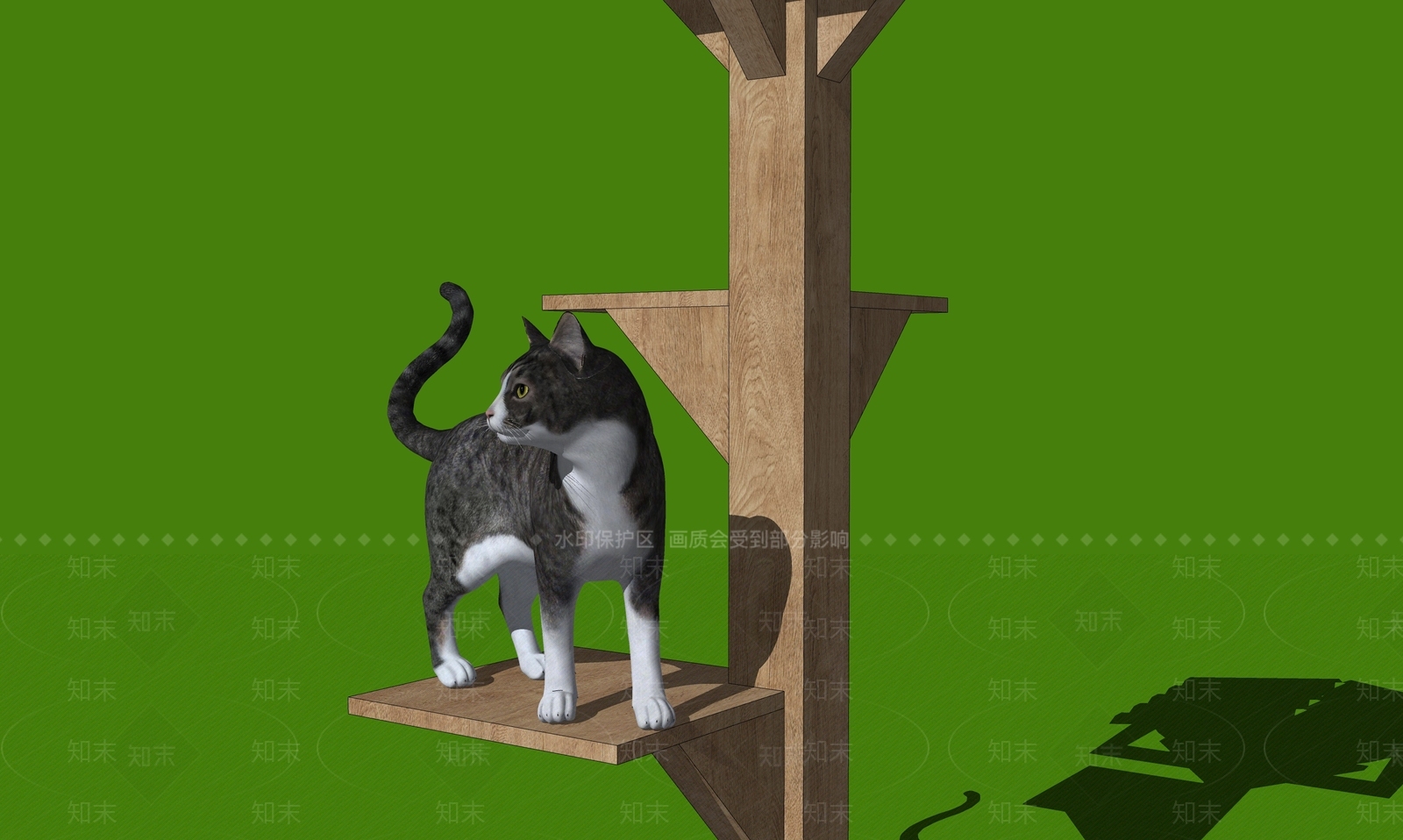 猫爬架SU模型下载【ID:1190973538】