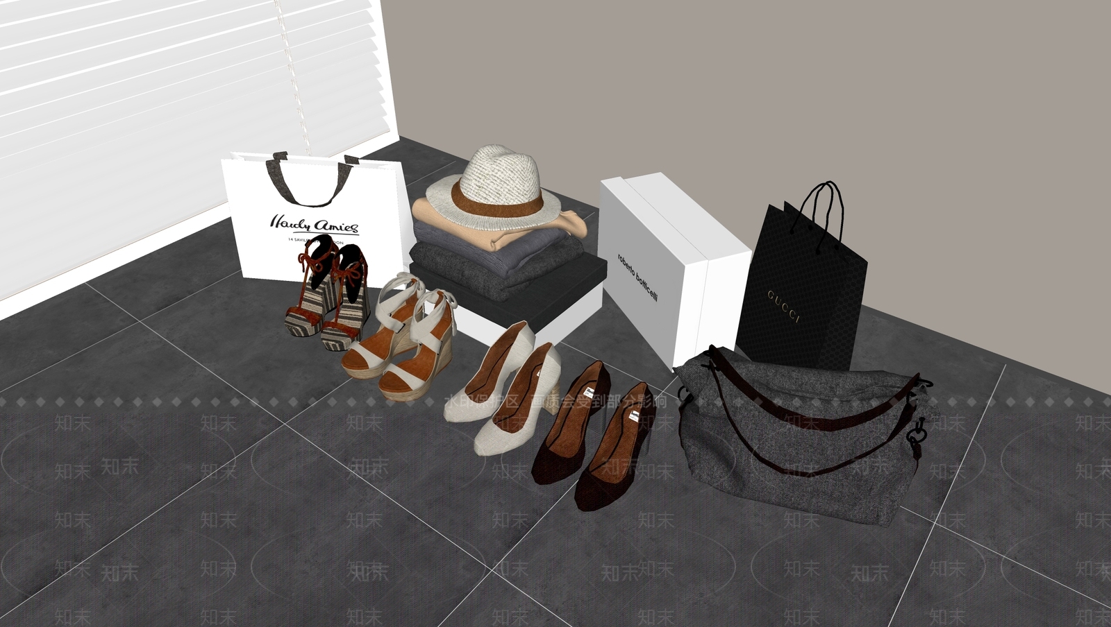 鞋子SU模型下载【ID:1190974157】