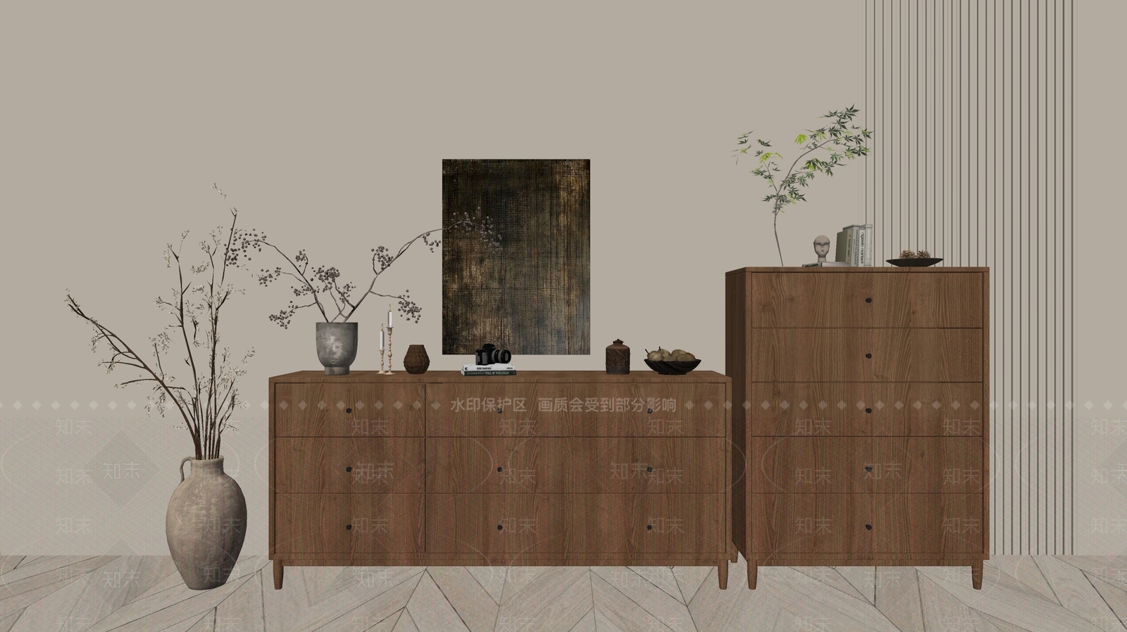 现代斗柜SU模型下载【ID:1190975022】