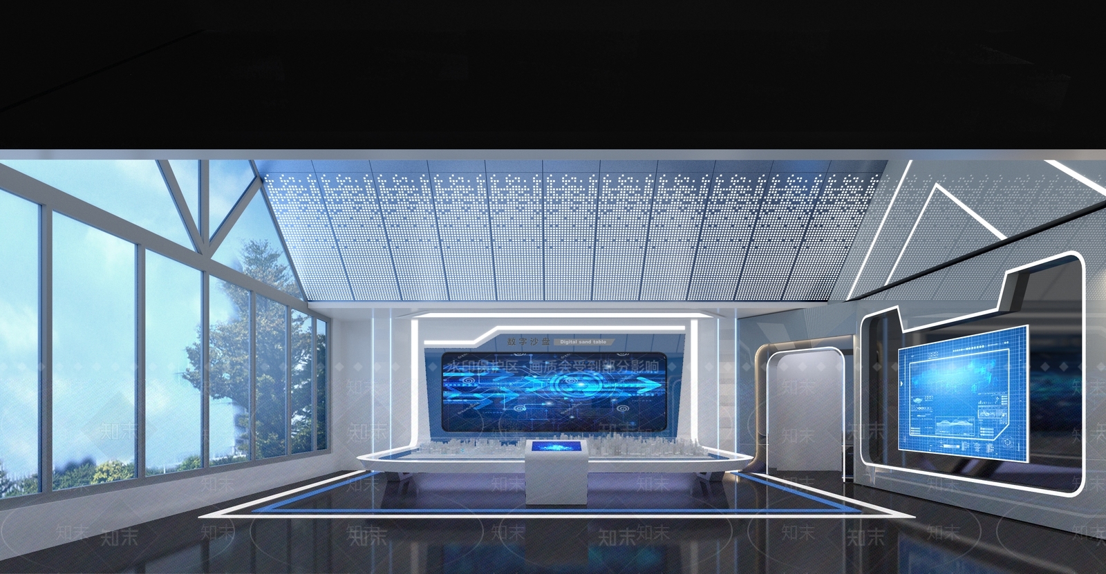 现代科技展厅3D模型下载【ID:1190977650】