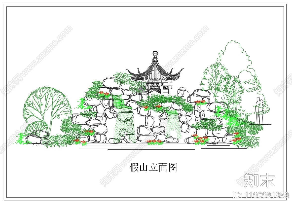 立面图施工图下载【ID:1190981958】