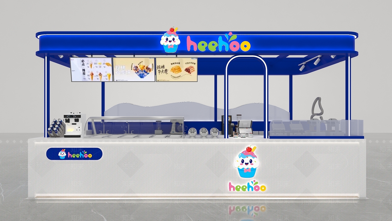 现代奶茶店3D模型下载【ID:1190984766】